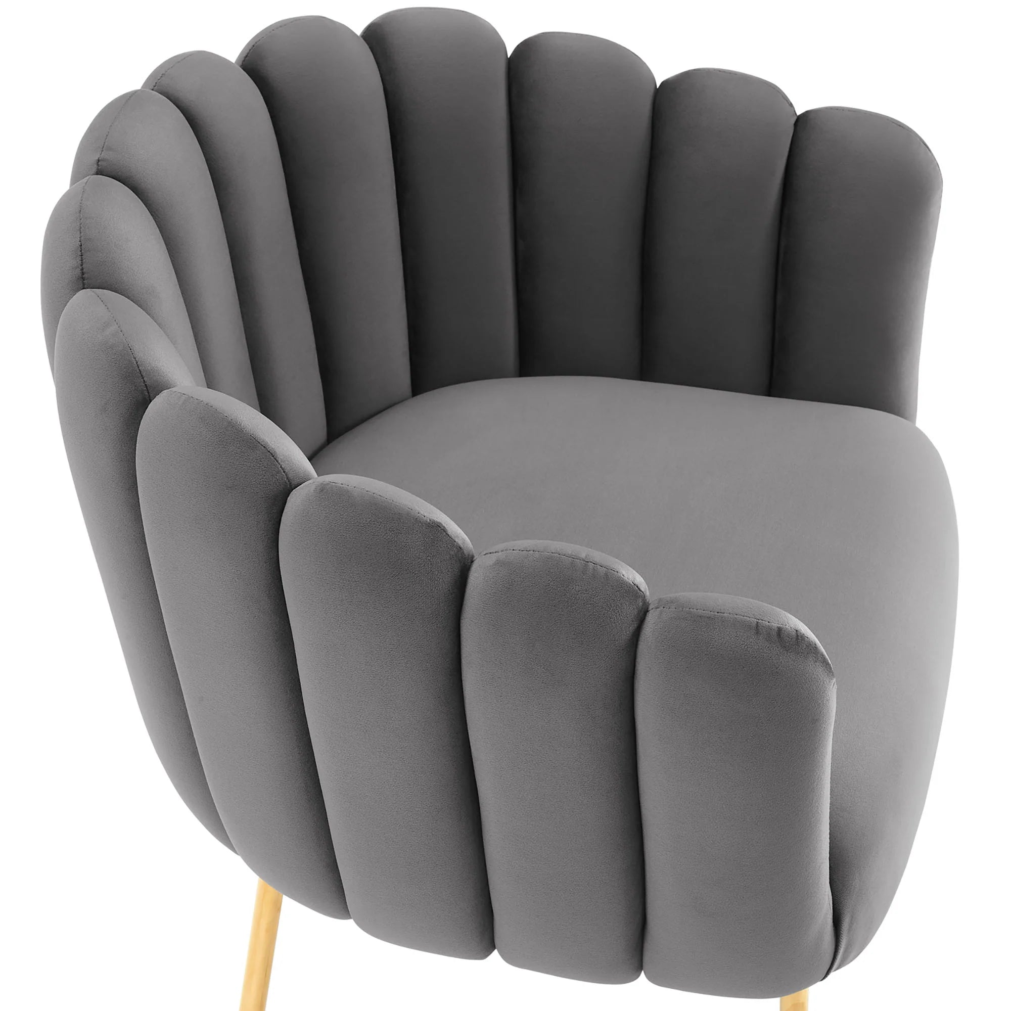 Fauteuil en velours touffeté Sanna Channel Performance 