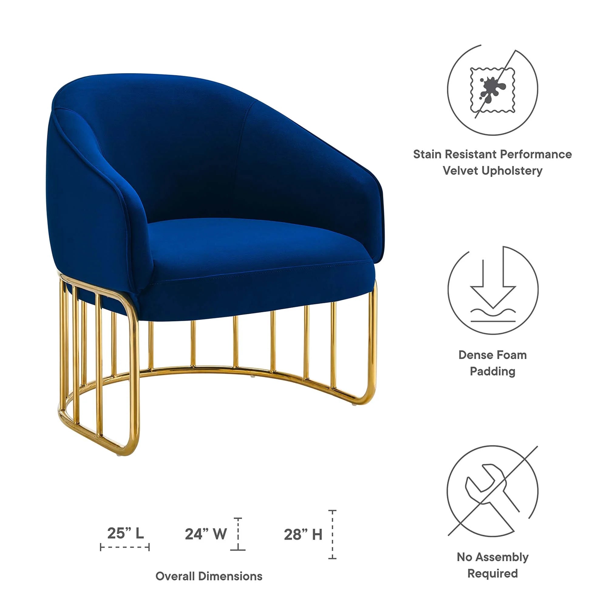 Legacy Performance Velvet Armchair