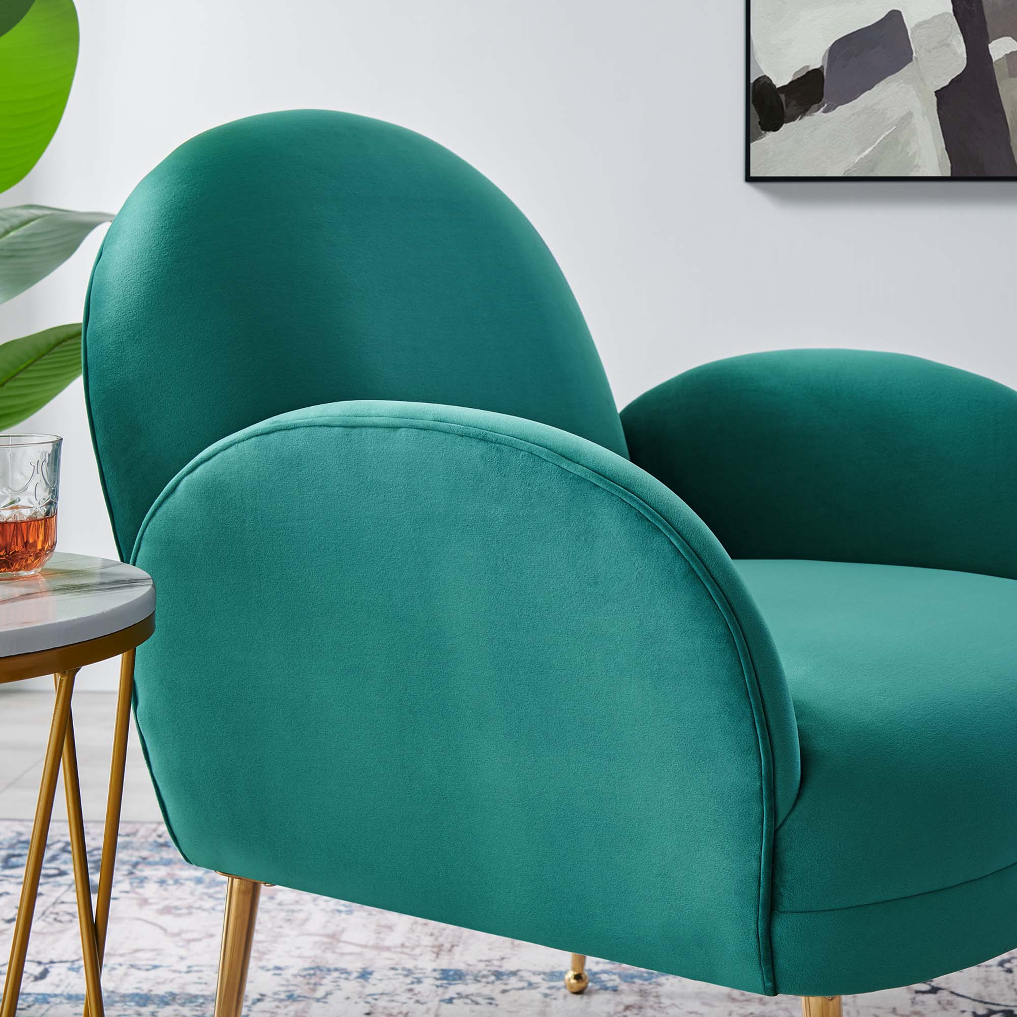 Transcend Performance Velvet Armchair