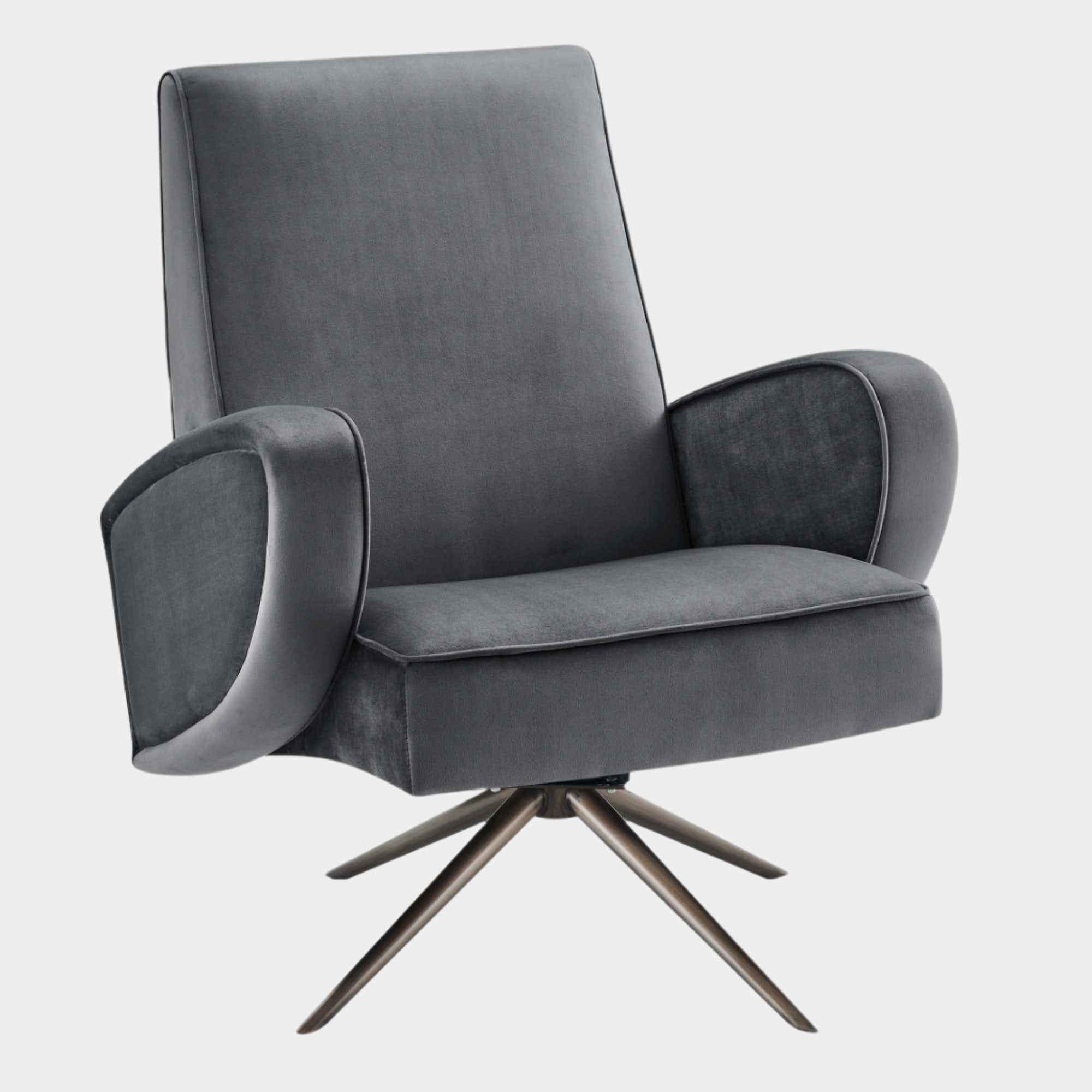 Superior Performance Velvet Swivel Chair