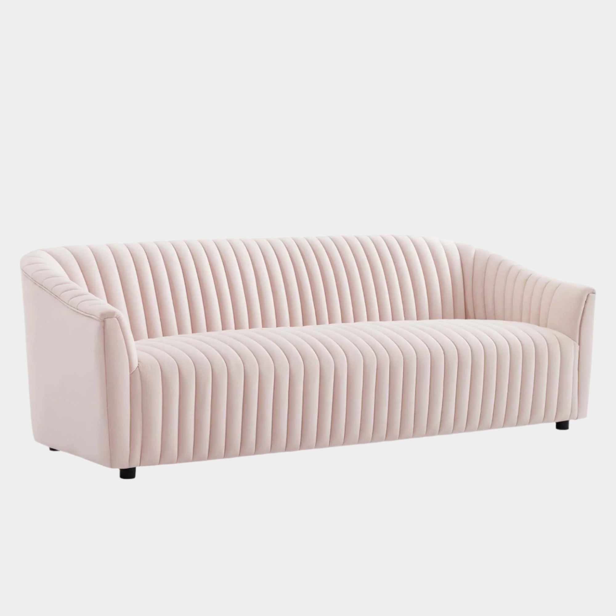 Announce Performance Velvet Channel Tufted Sofa