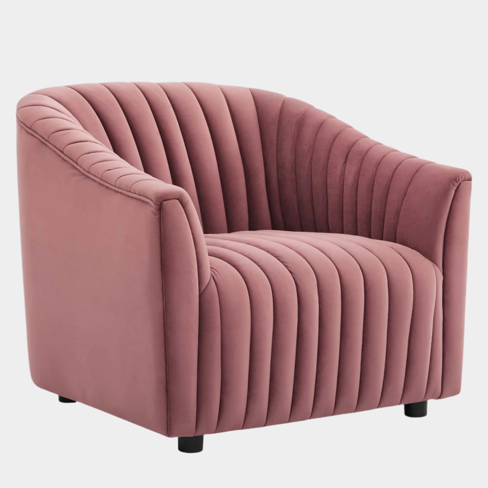 Announce Performance Velvet Channel Tufted Armchair