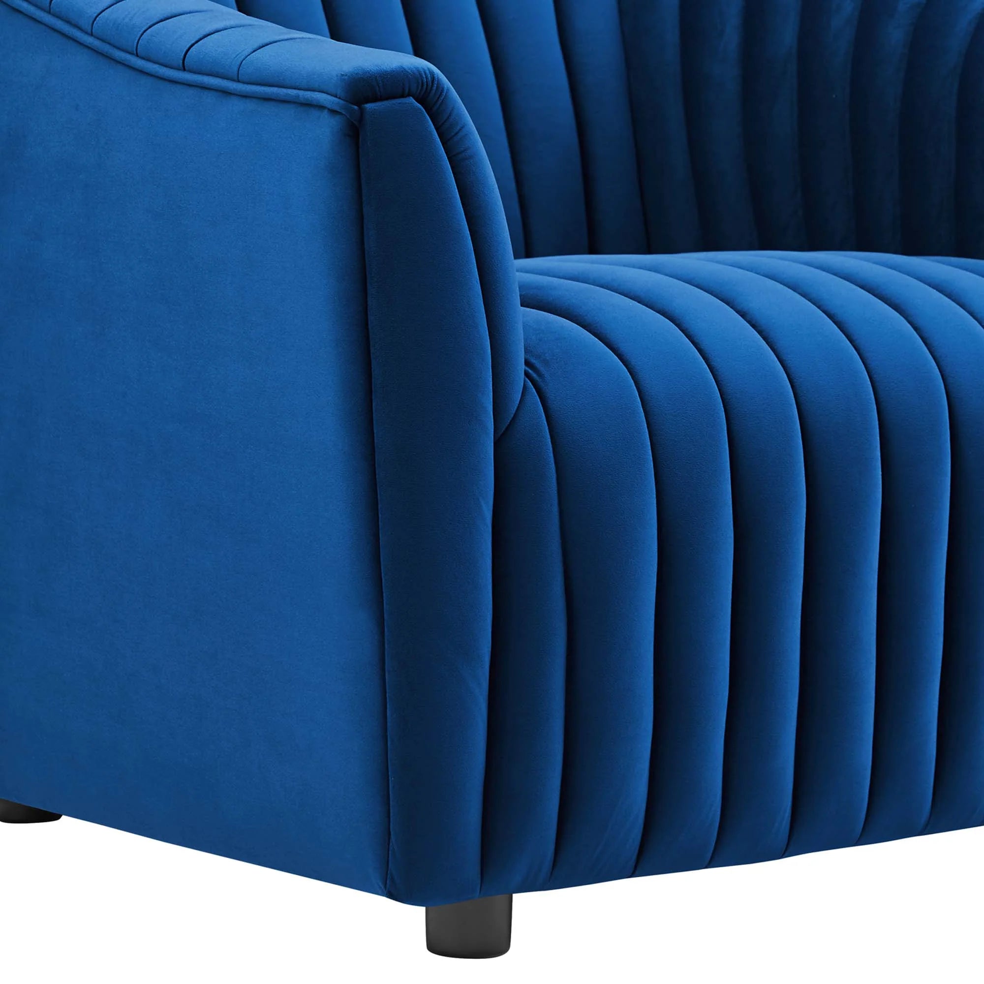 Announce Performance Velvet Channel Tufted Armchair