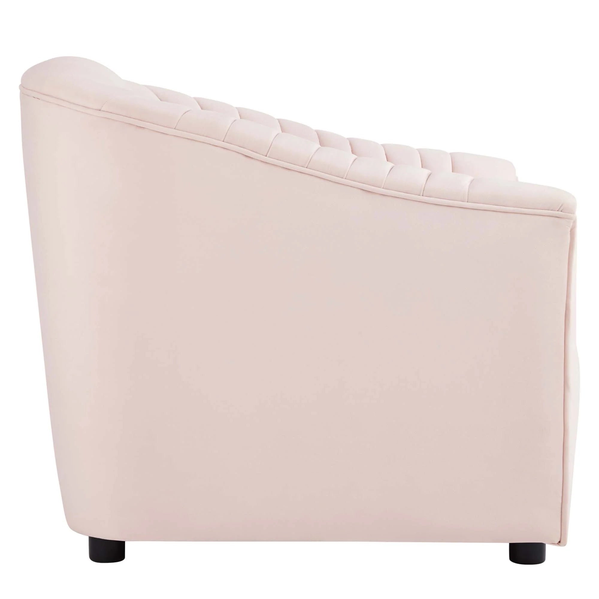 Announce Performance Velvet Channel Tufted Armchair