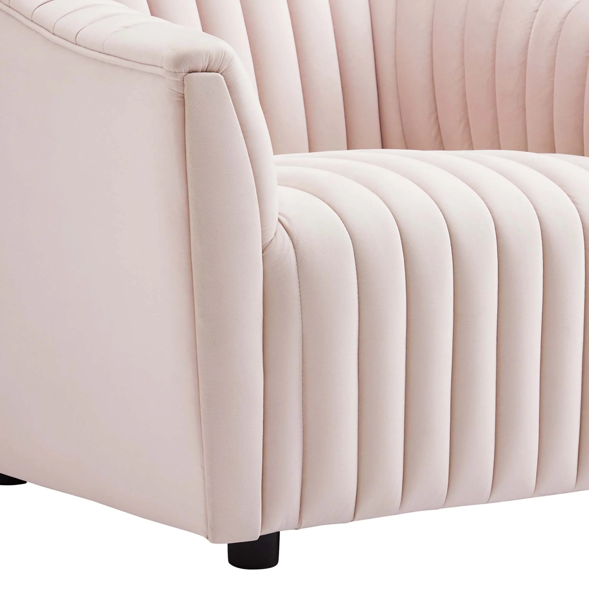 Announce Performance Velvet Channel Tufted Armchair