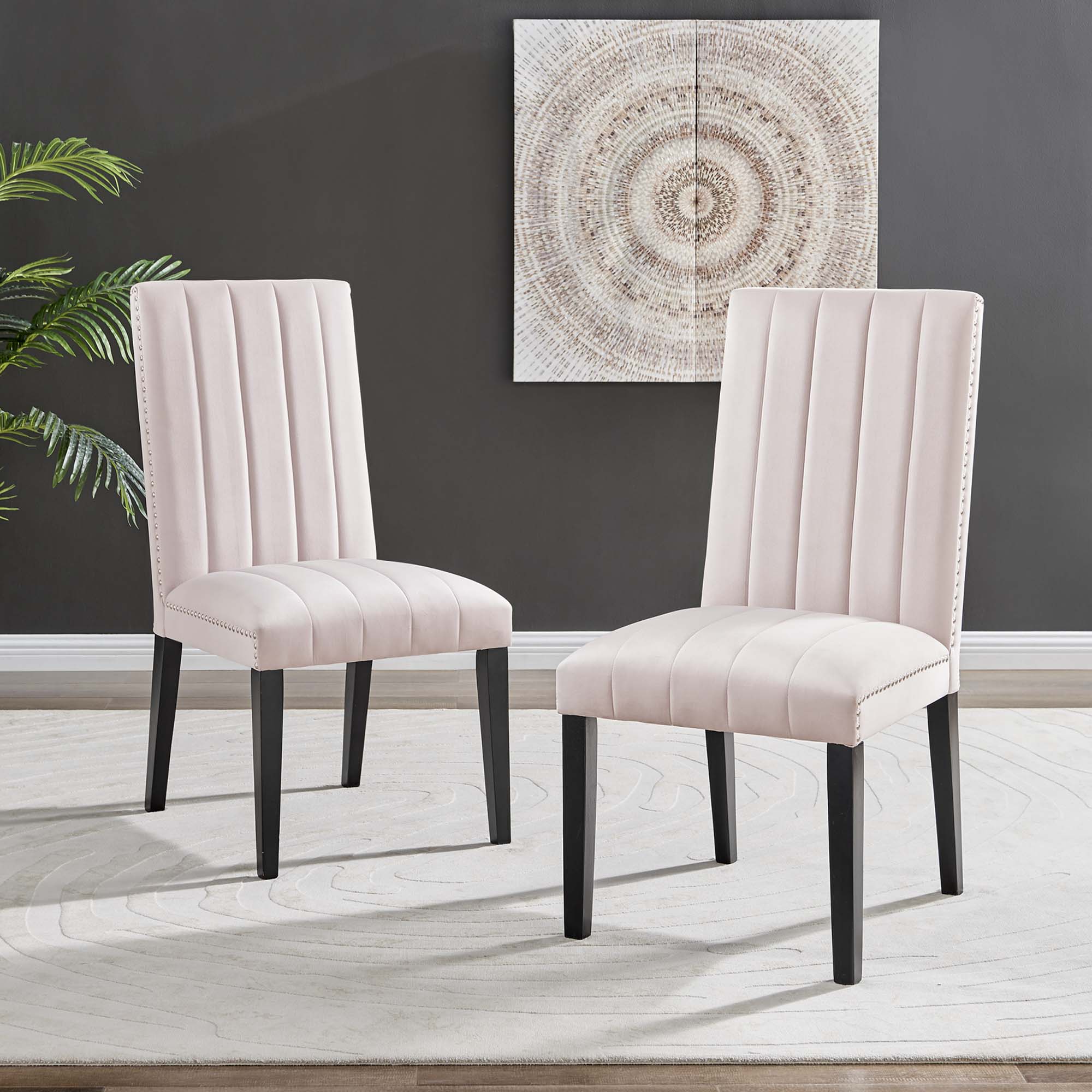 Catalyst Performance Velvet Dining Side Chairs - Set of 2