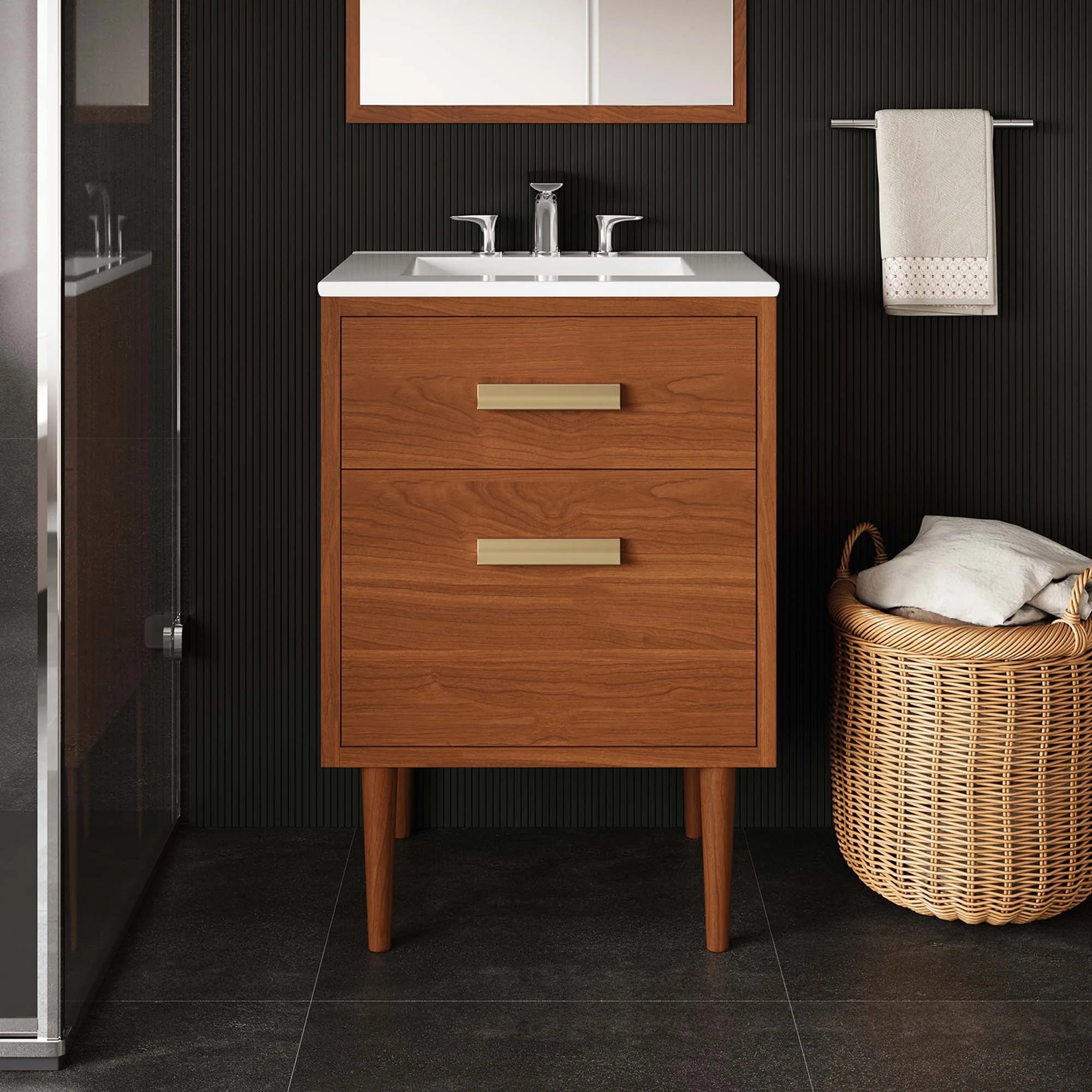 Cassia Teak Wood Bathroom Vanity Cabinet Basin Not Included