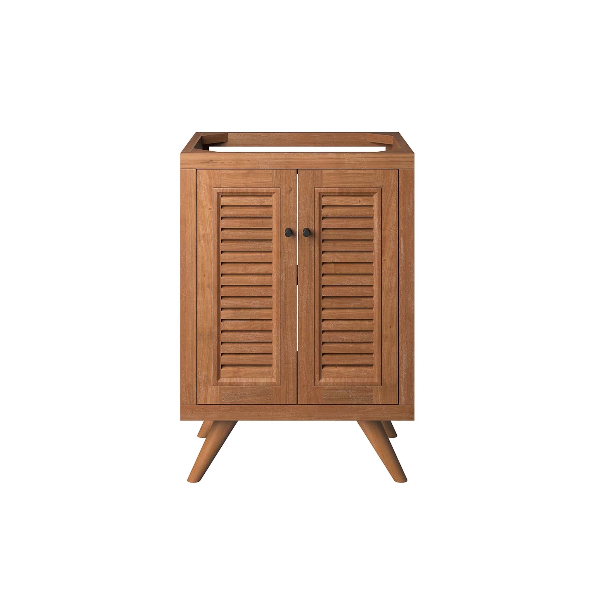 Meuble de salle de bain en bois de teck Birdie Lavabo non inclus