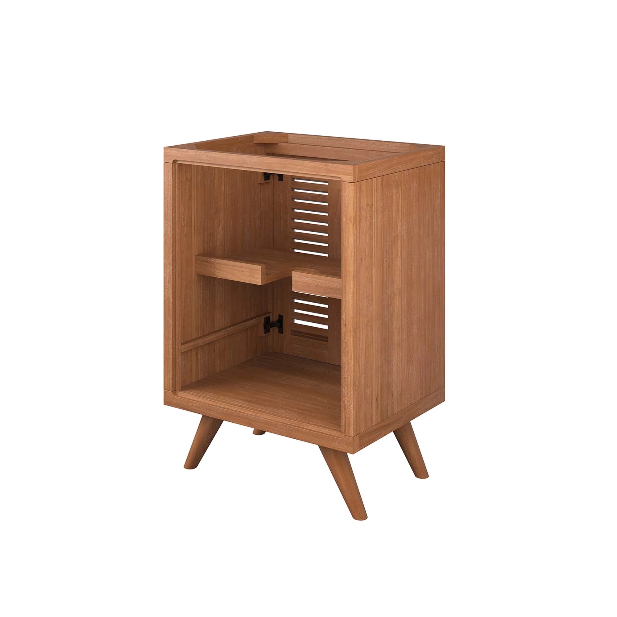 Meuble de salle de bain en bois de teck Birdie Lavabo non inclus