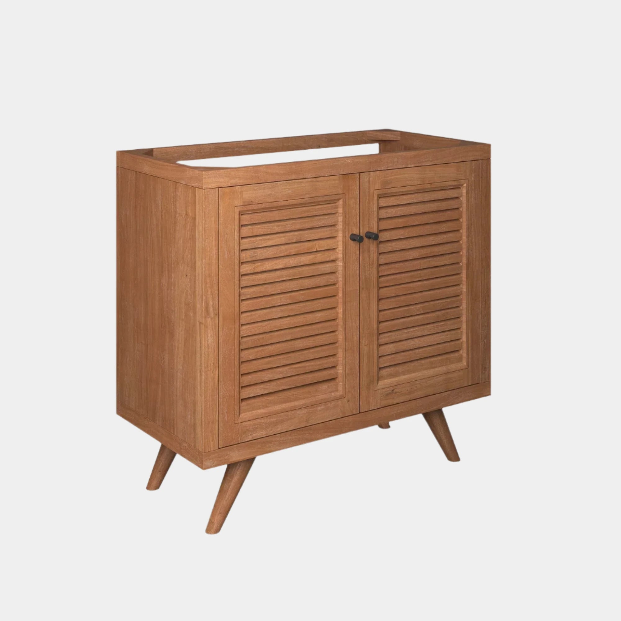 Meuble de salle de bain en bois de teck Birdie Lavabo non inclus