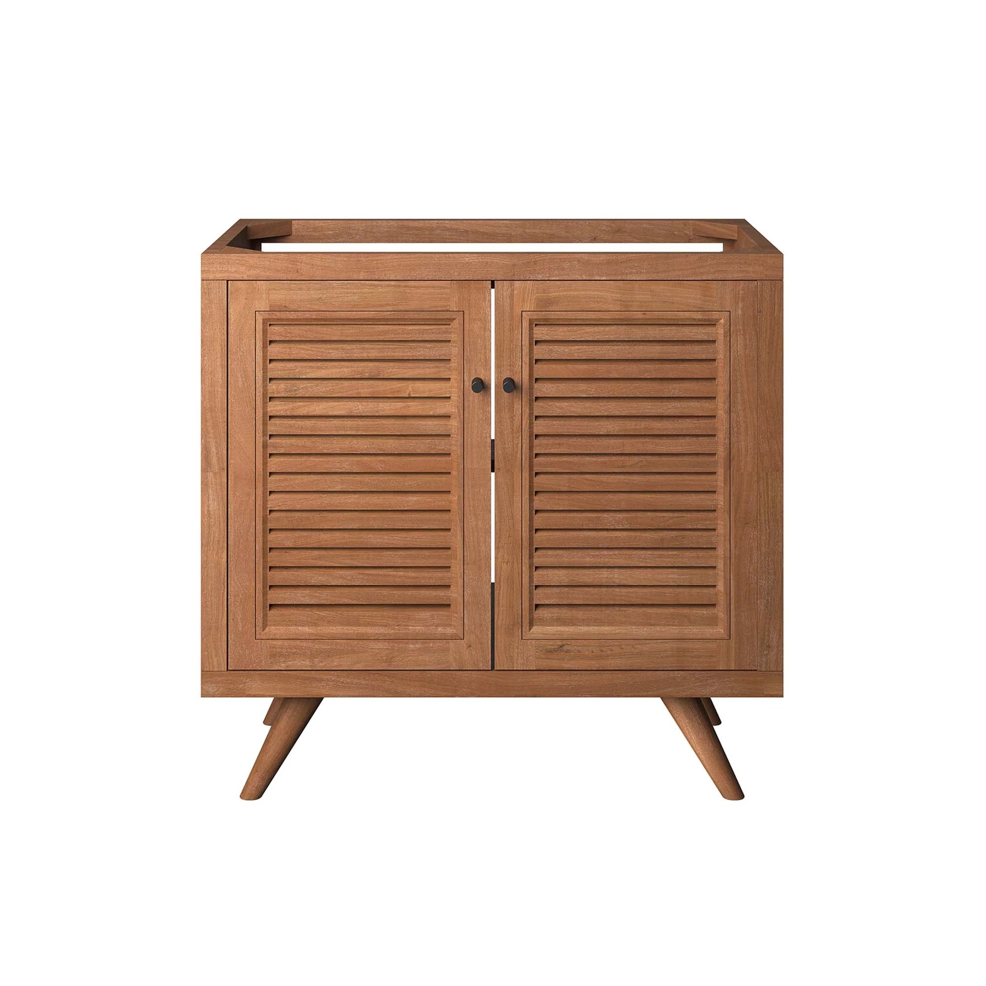 Meuble de salle de bain en bois de teck Birdie Lavabo non inclus