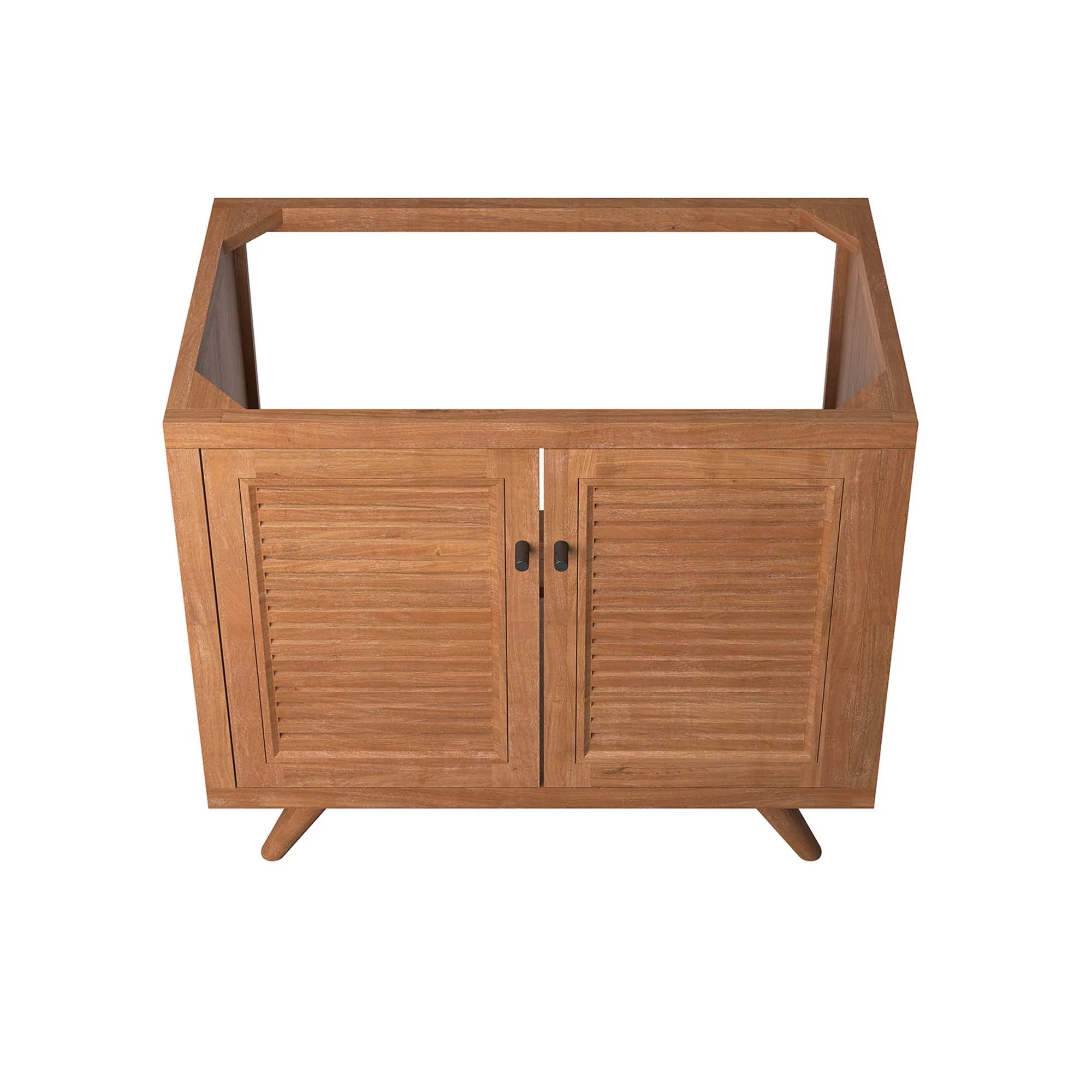 Meuble de salle de bain en bois de teck Birdie Lavabo non inclus