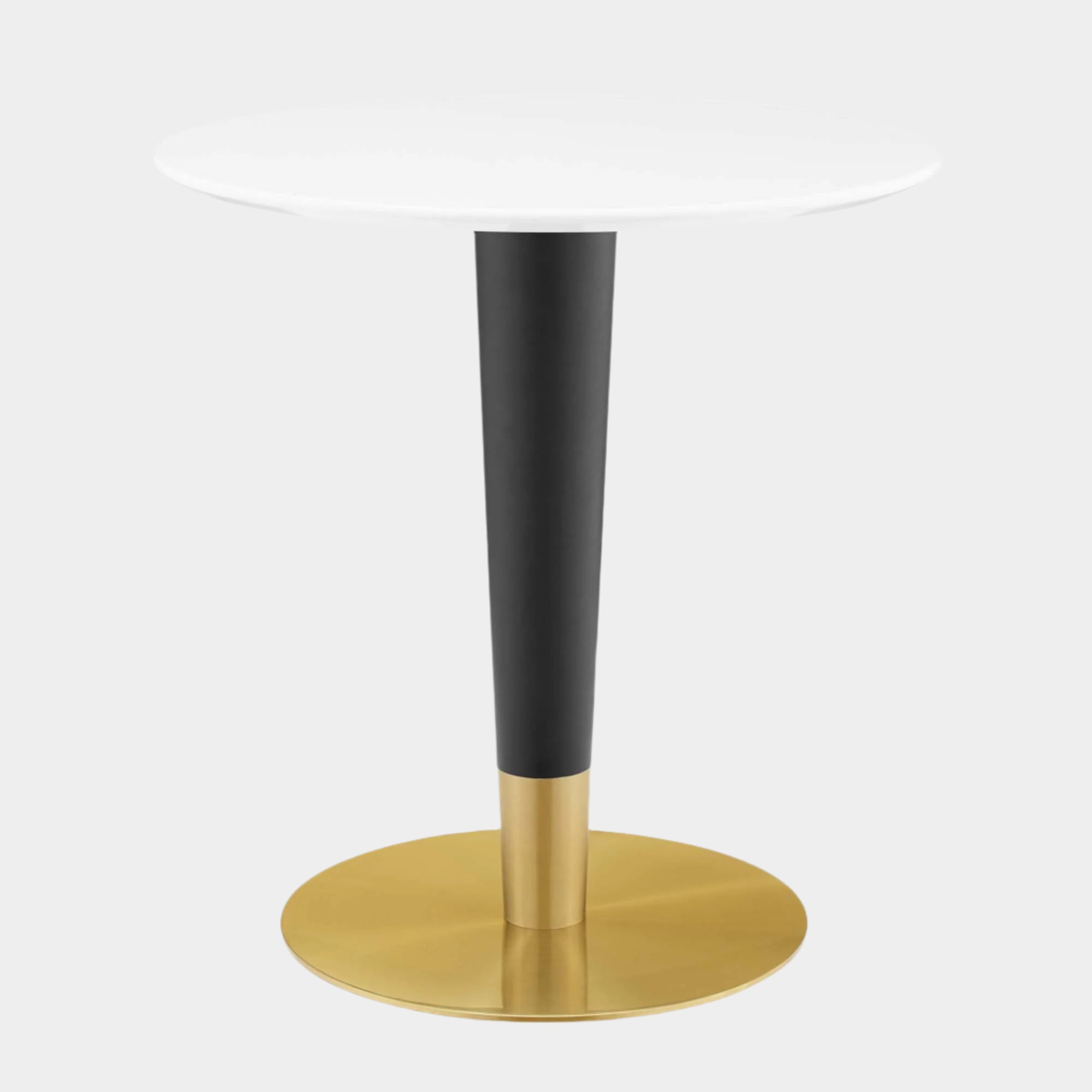 Zinque 28" Dining Table in Gold White