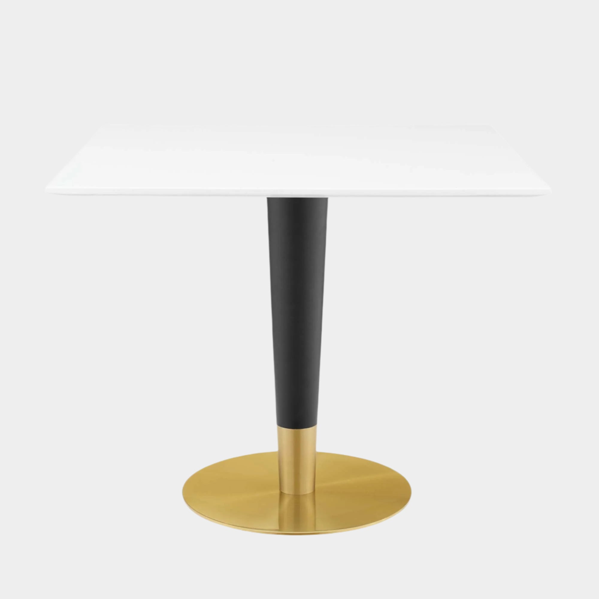 Zinque 36" Square Dining Table in Gold White