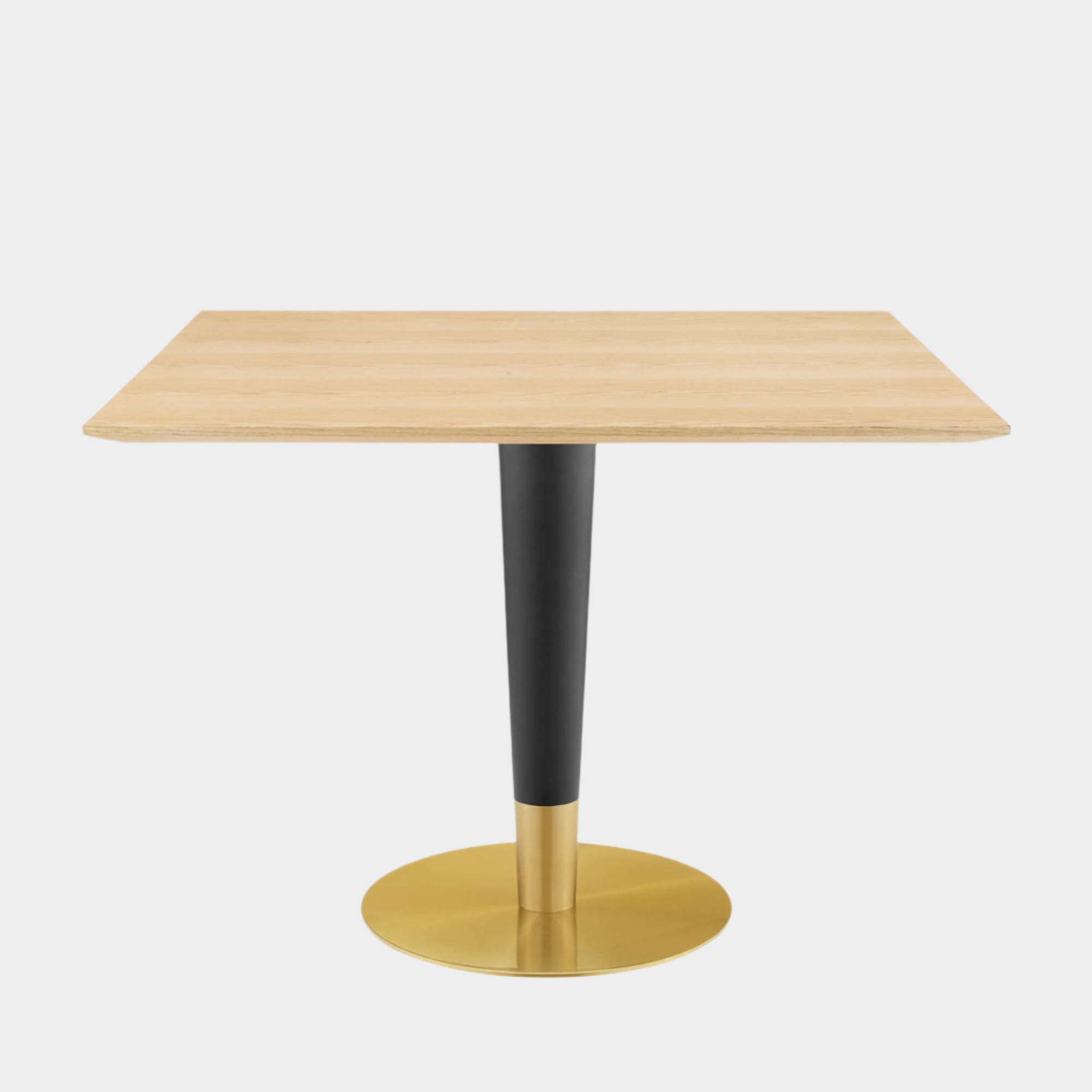 Zinque 40" Square Dining Table in Gold Natural