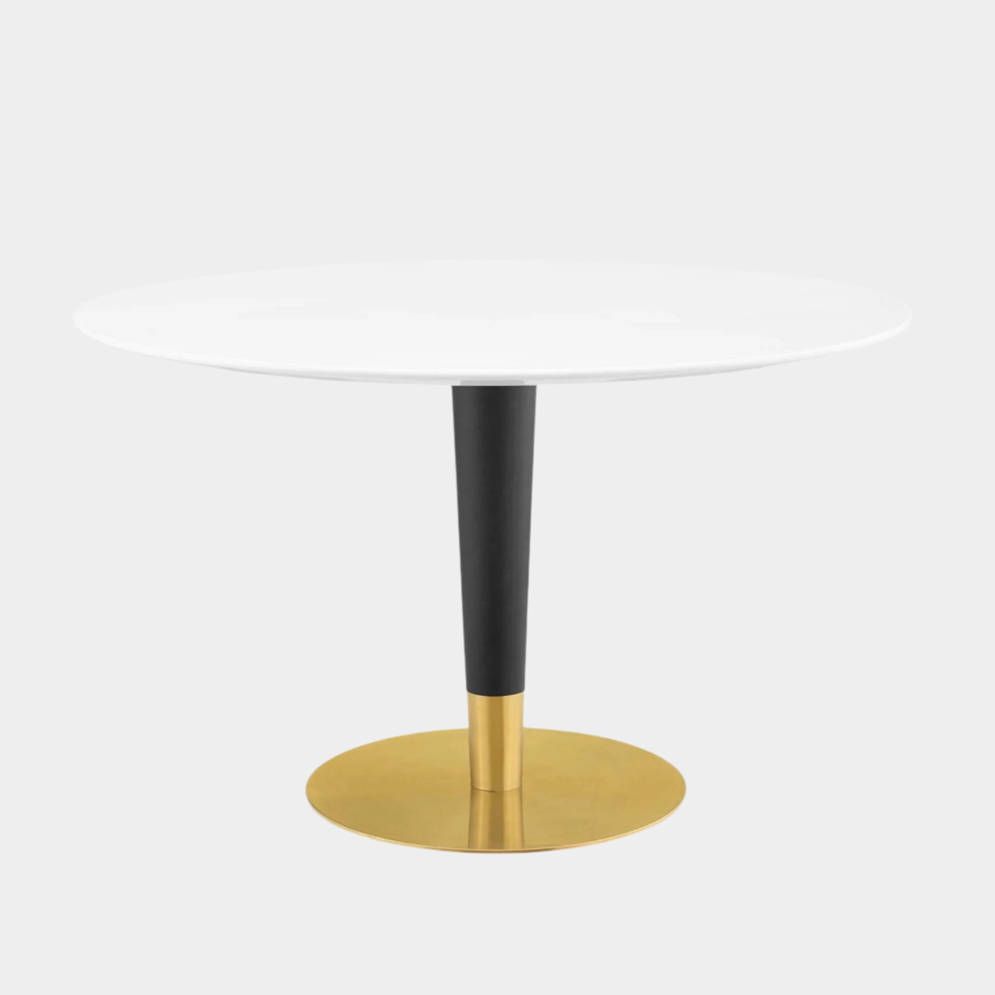 Zinque 47" Dining Table in Gold White