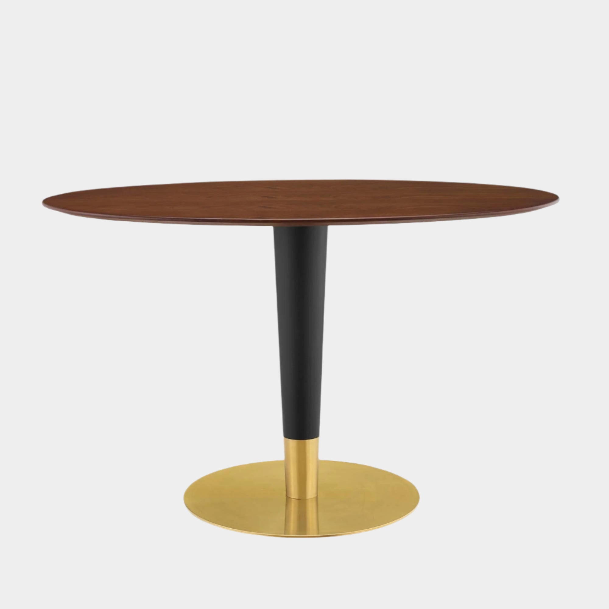 Zinque 48" Oval Dining Table in Gold Walnut