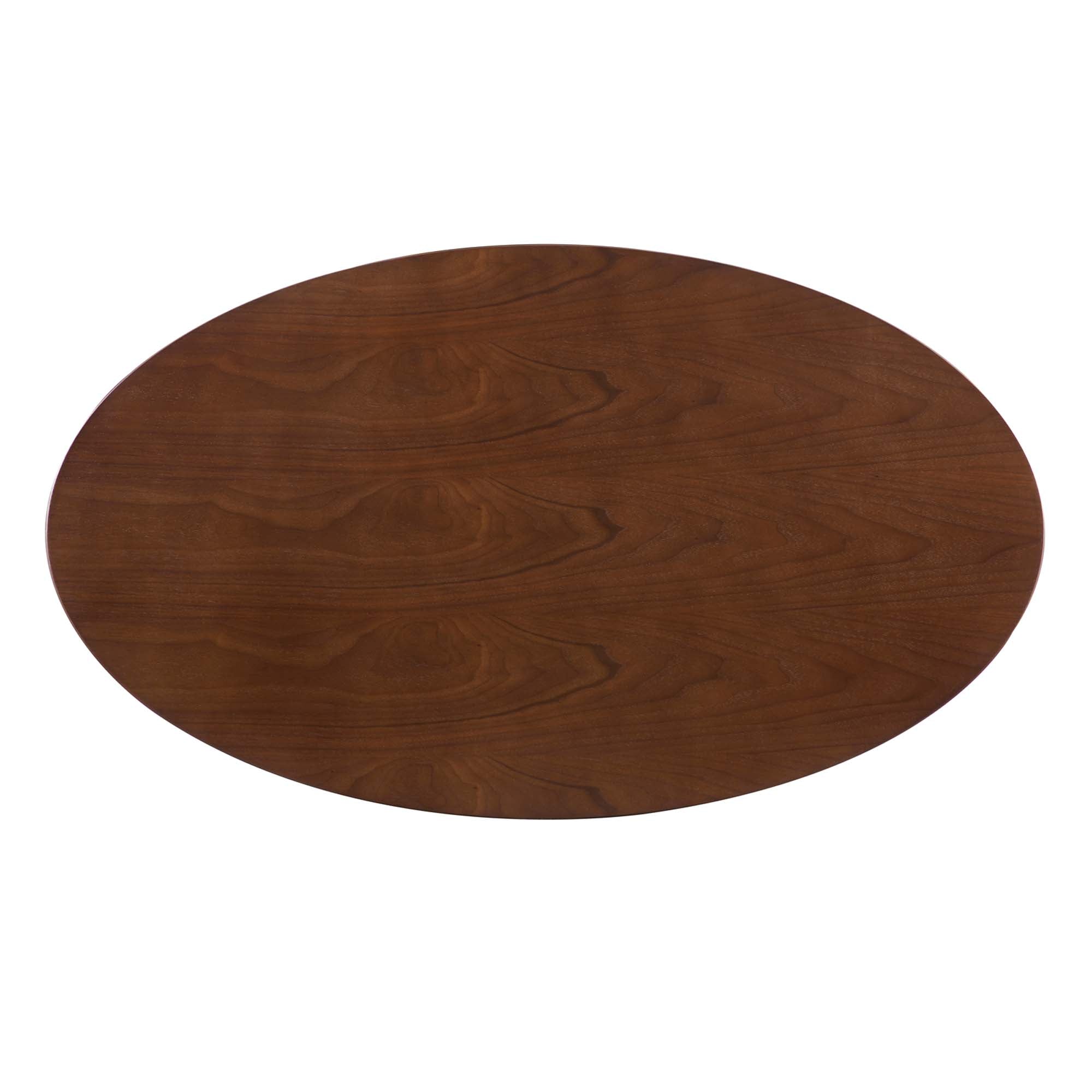 Zinque 48" Oval Dining Table in Gold Walnut