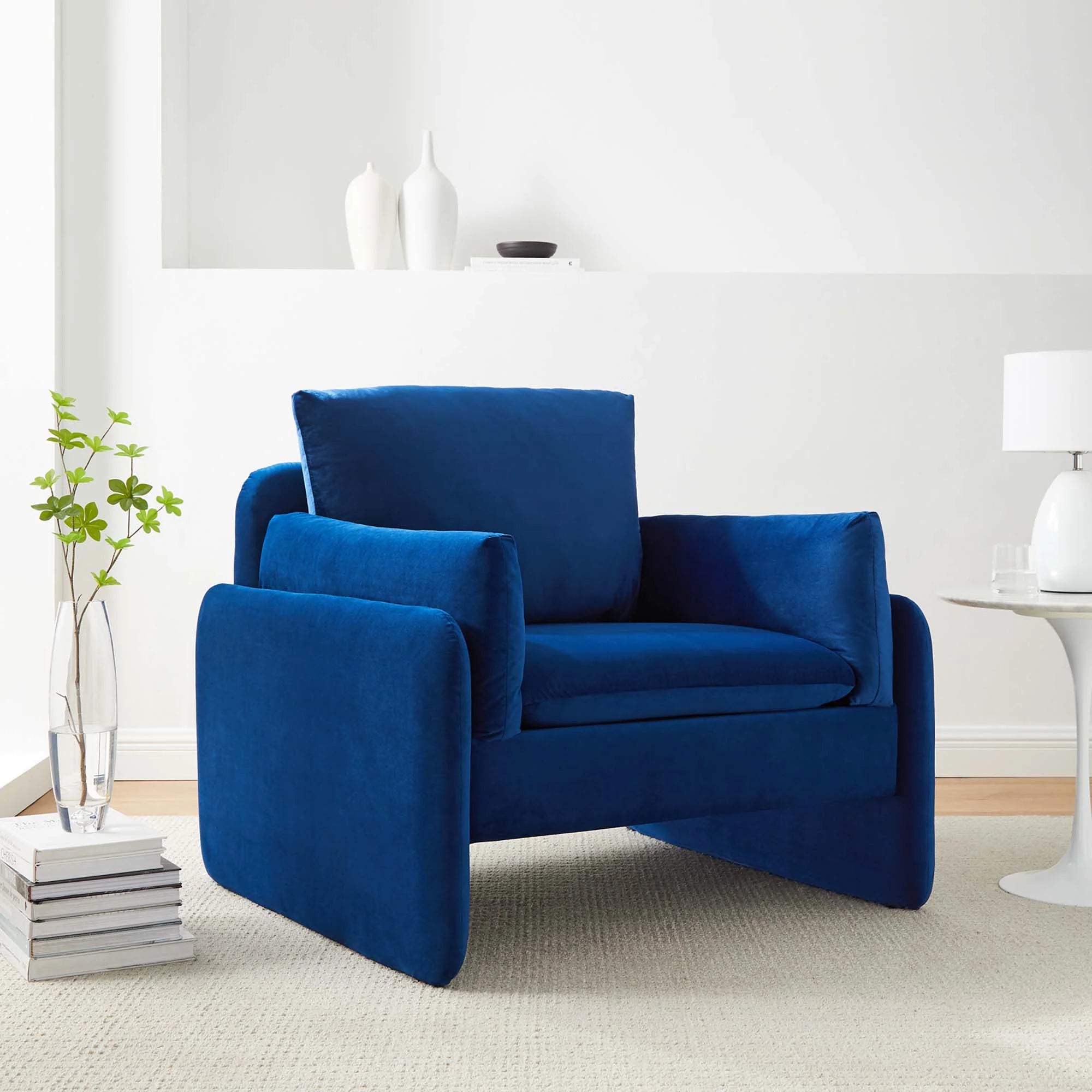 Fauteuil en velours Indicate Performance