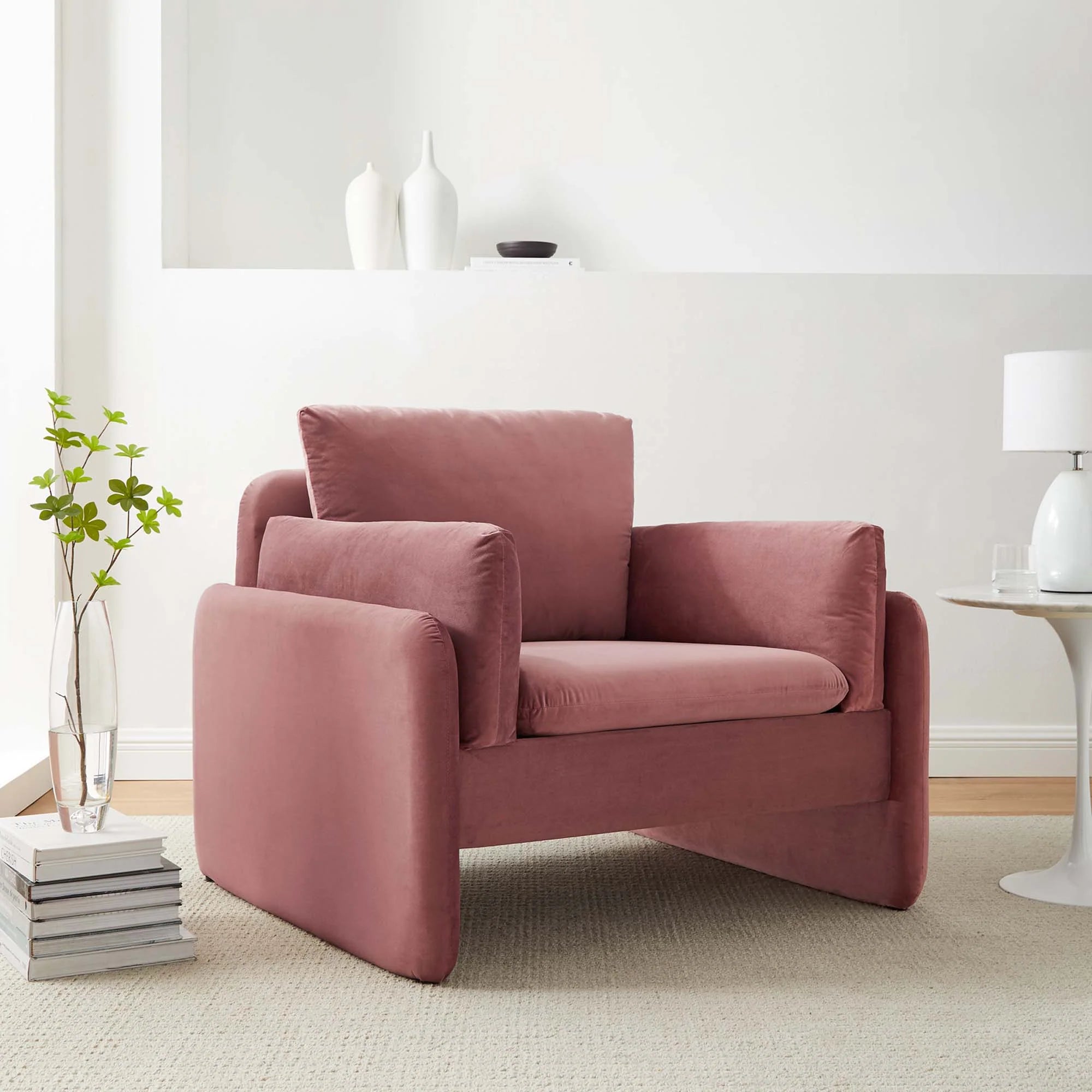 Fauteuil en velours Indicate Performance