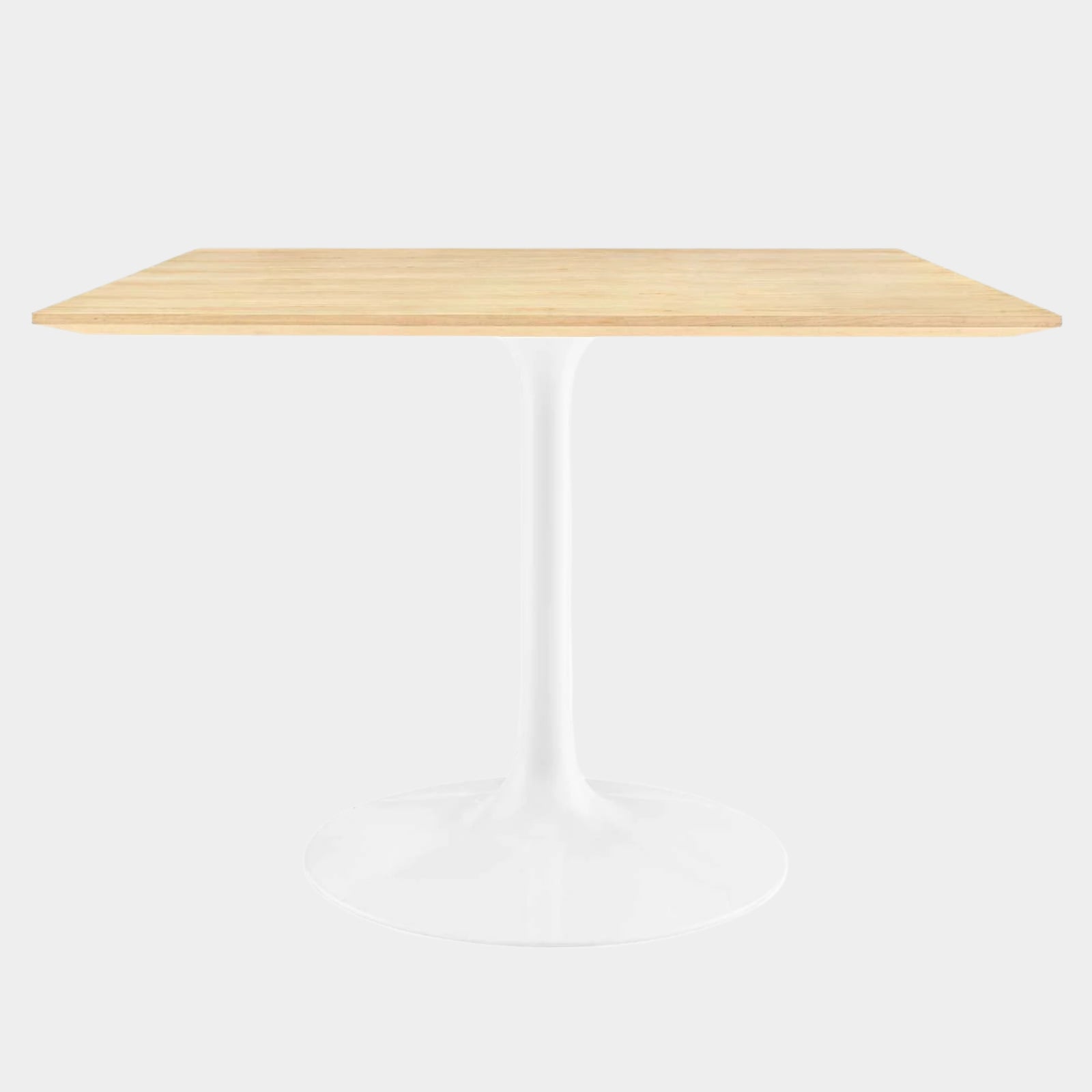 Lippa 40" Square Wood Grain Dining Table in White Natural