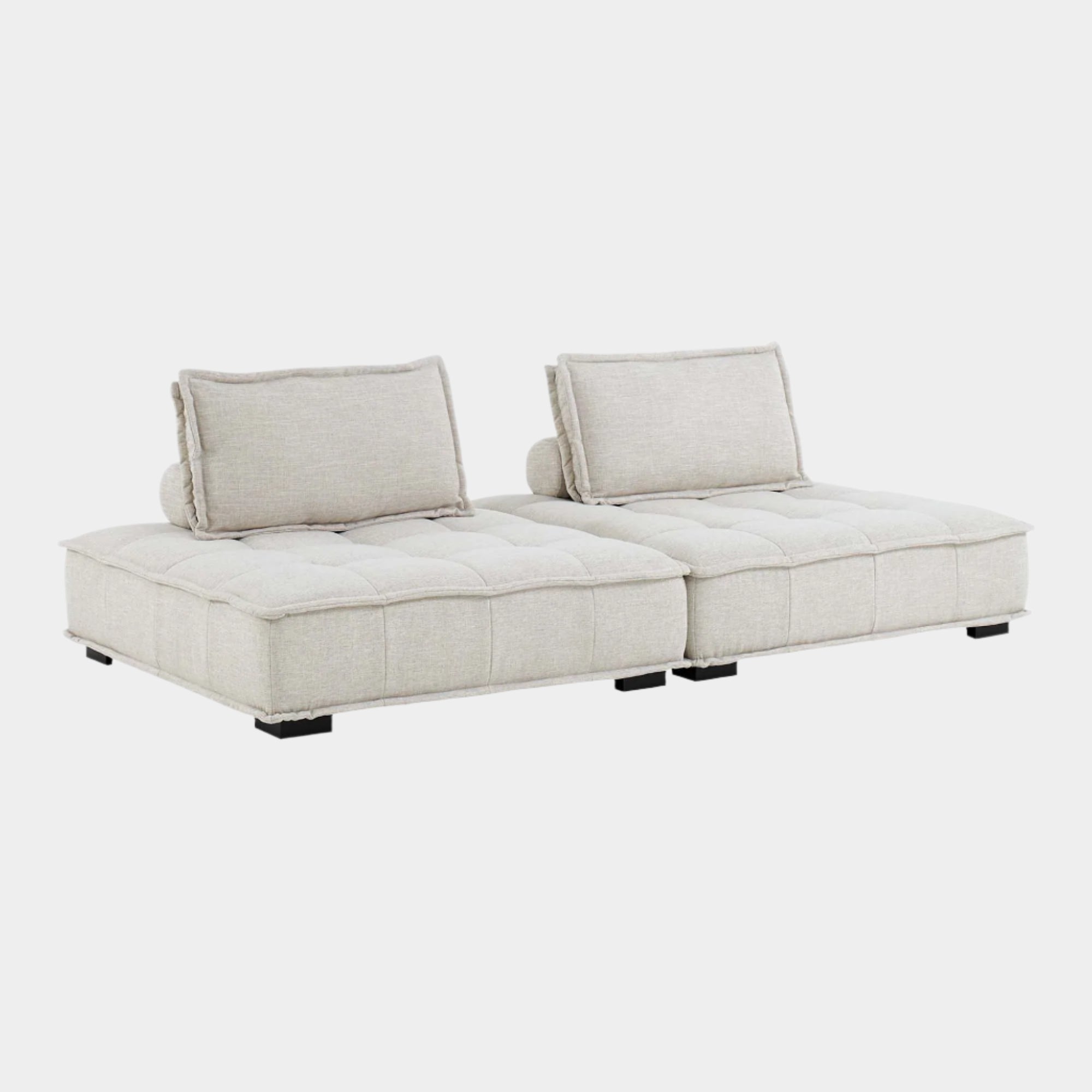 Saunter 2-Piece Tufted Fabric Fabric Loveseat