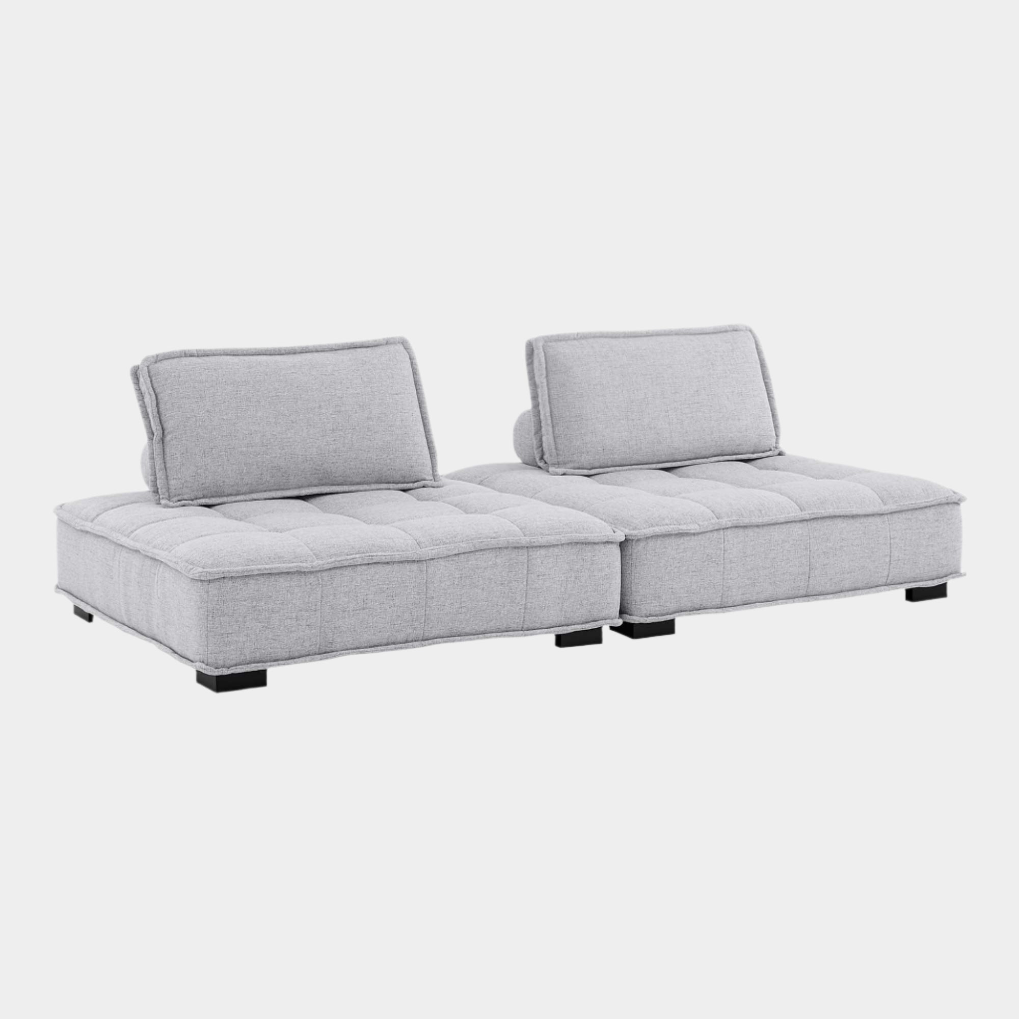 Saunter 2-Piece Tufted Fabric Fabric Loveseat