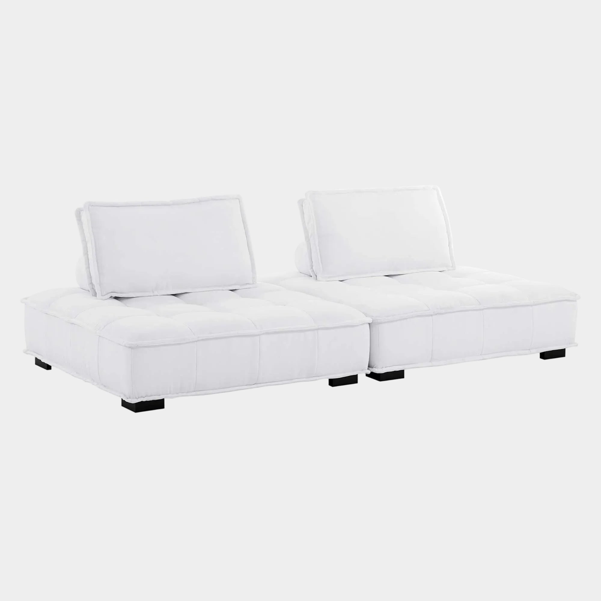 Chaise sans accoudoirs rembourrée en duvet Commix