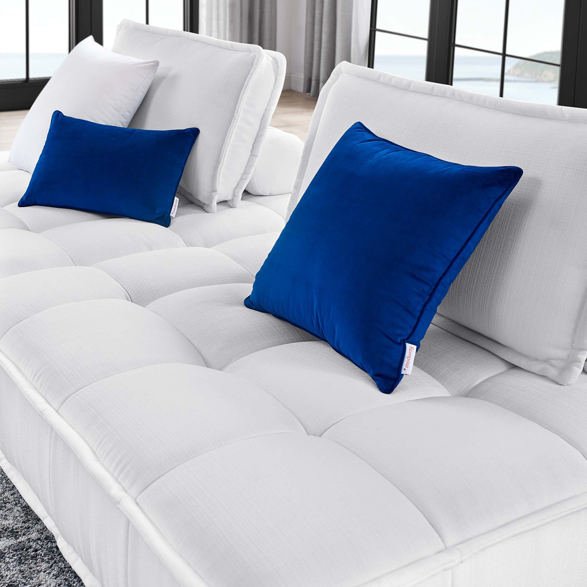 Chaise sans accoudoirs rembourrée en duvet Commix