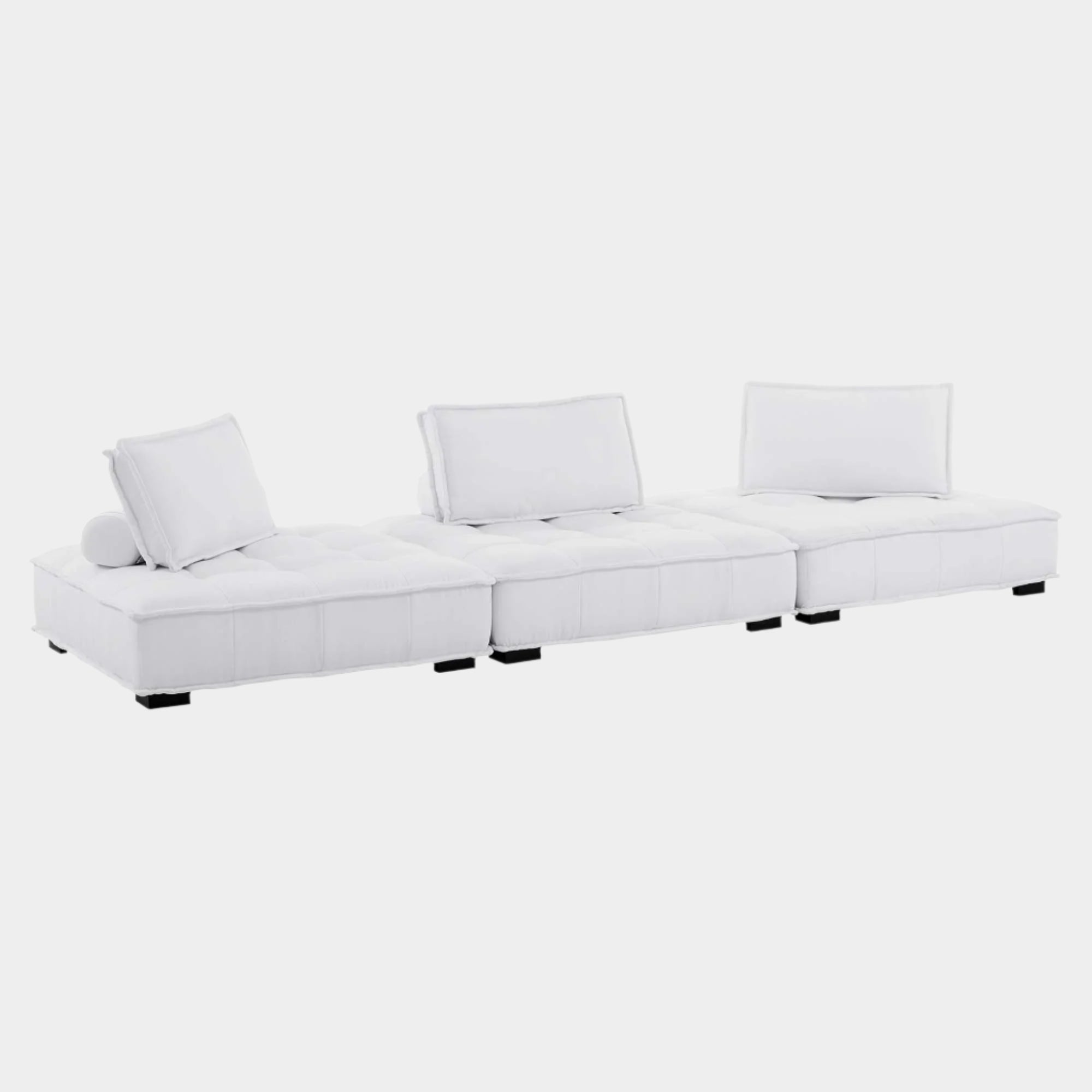 Saunter 3-Piece Tufted Fabric Fabric Sofa