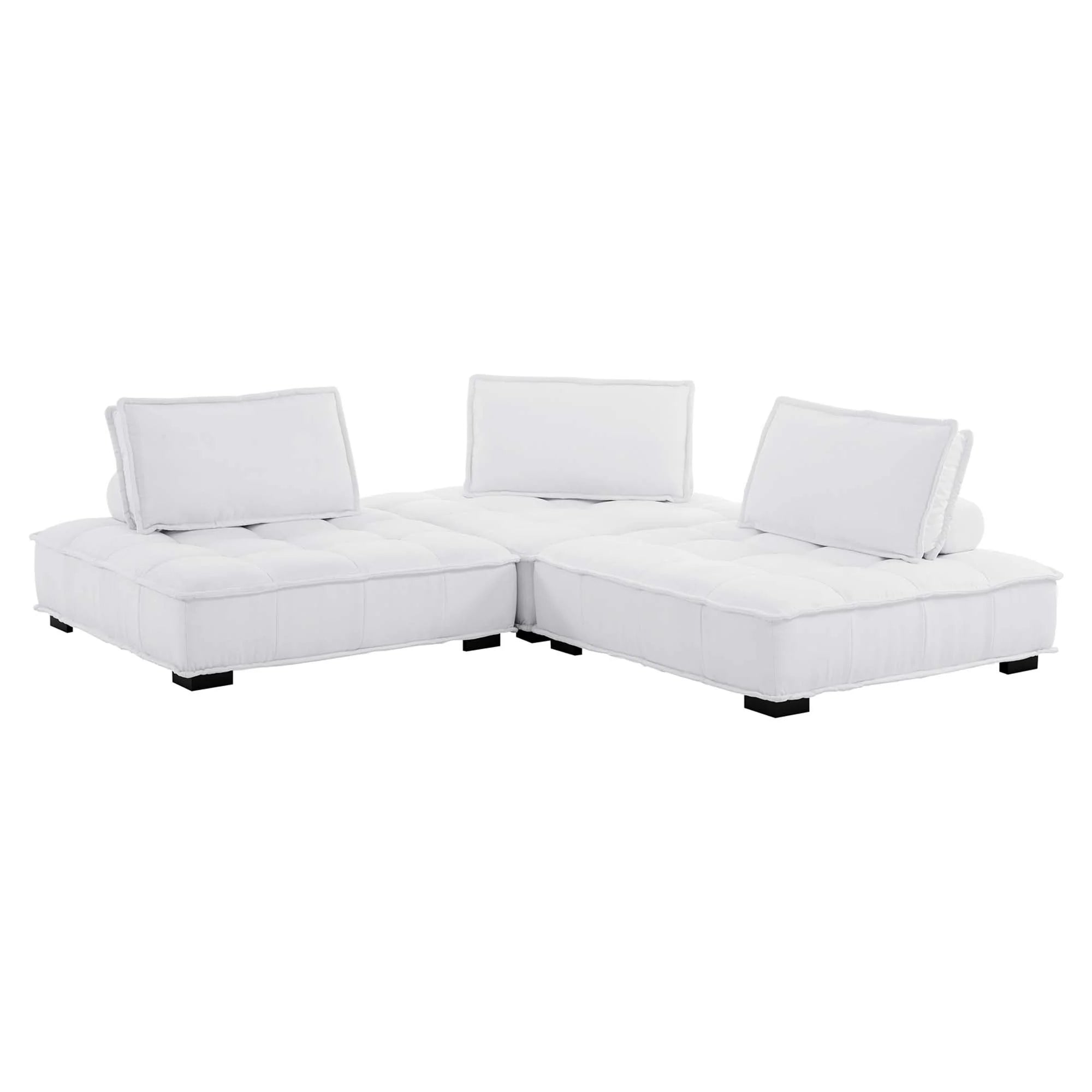 Saunter 3-Piece Tufted Fabric Fabric Sofa