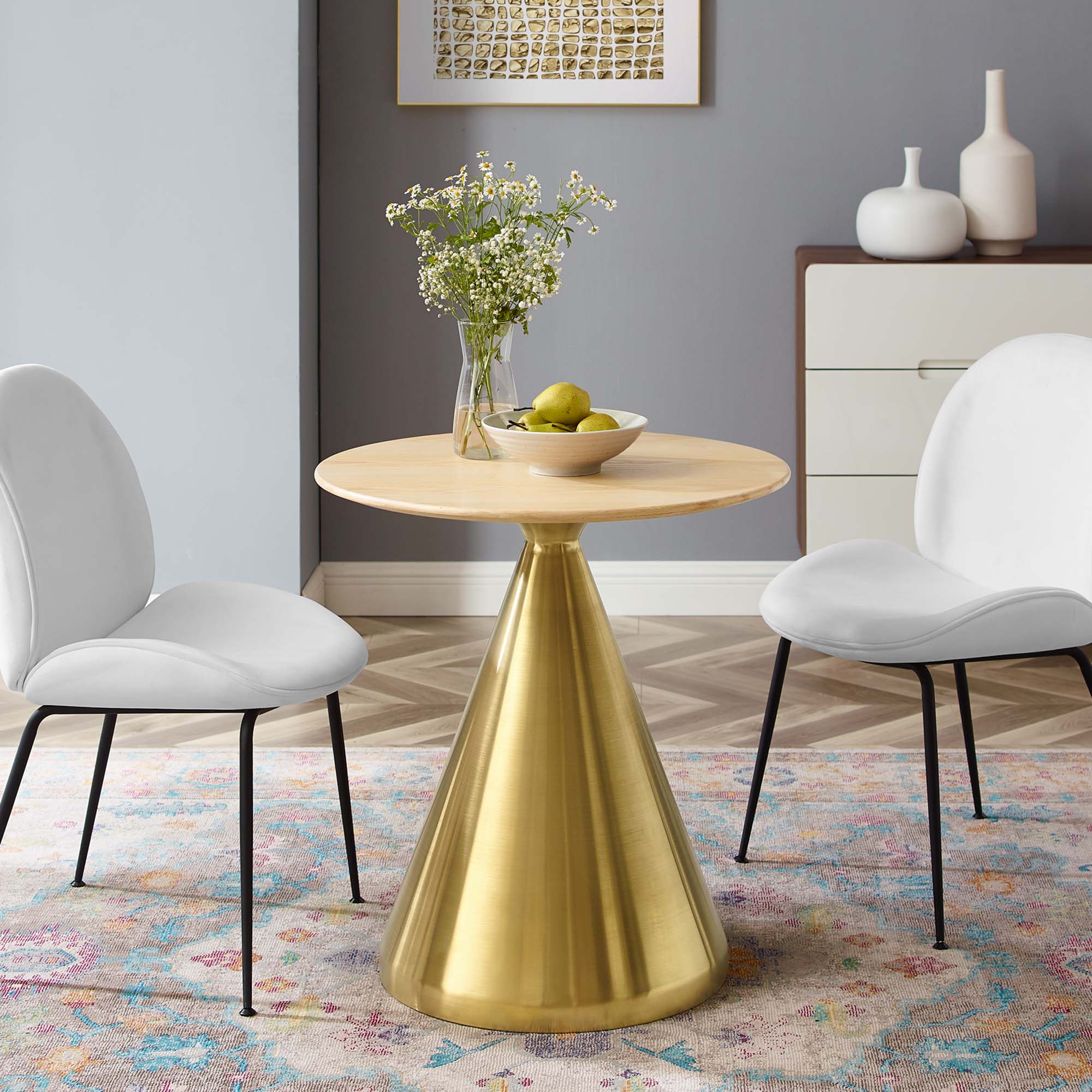 Tupelo 28" Dining Table in Gold Natural