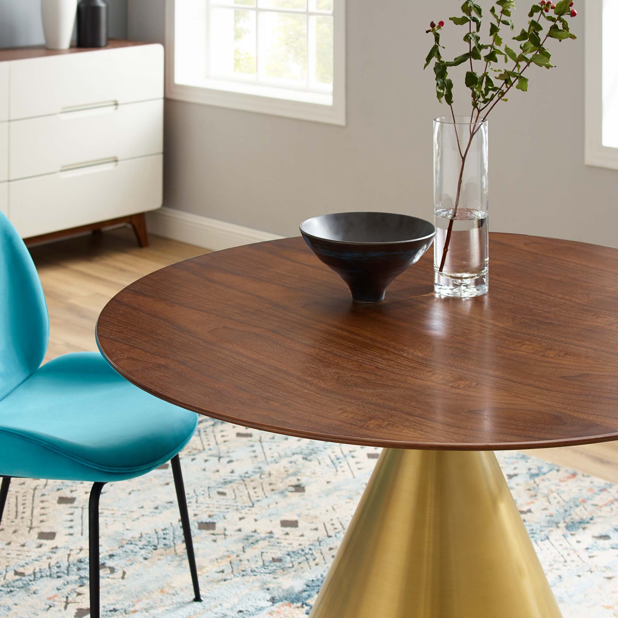 Tupelo 47" Dining Table in Gold Walnut