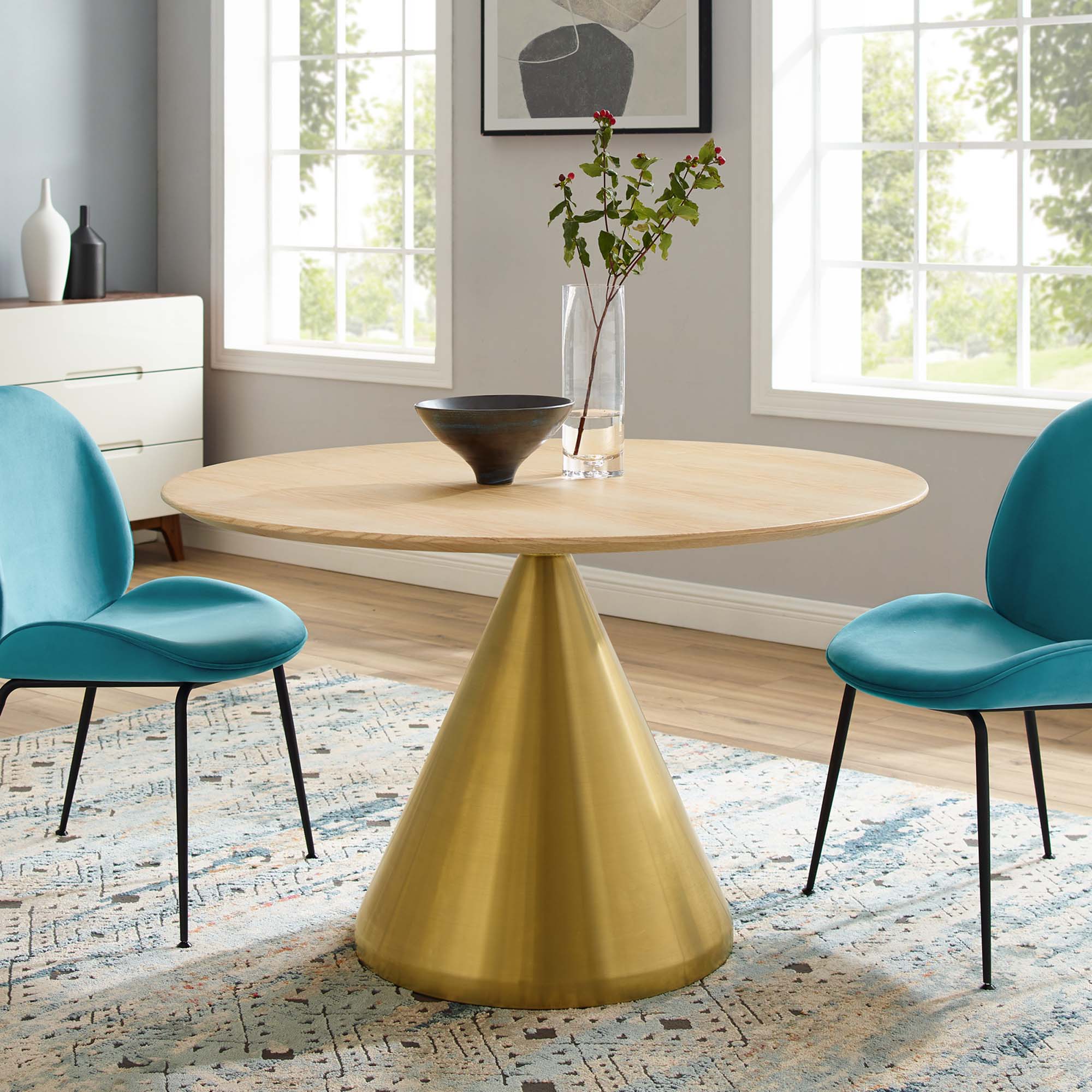 Tupelo 47" Dining Table in Gold Natural