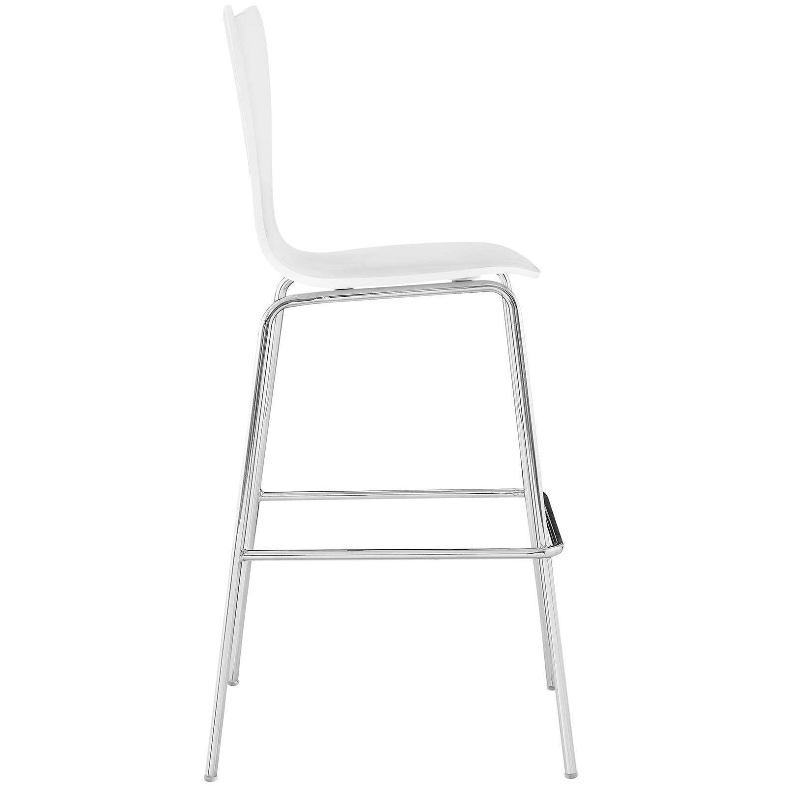 Ernie Wood Bar Stool in White