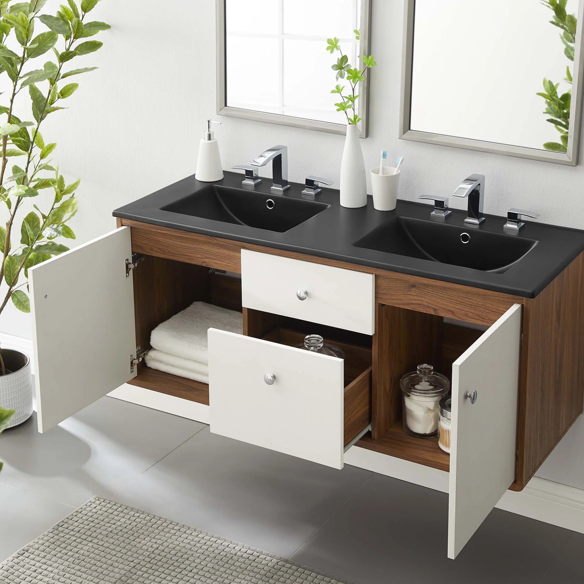 Transmit Wall-Mount Bathroom Vanity Basin Included