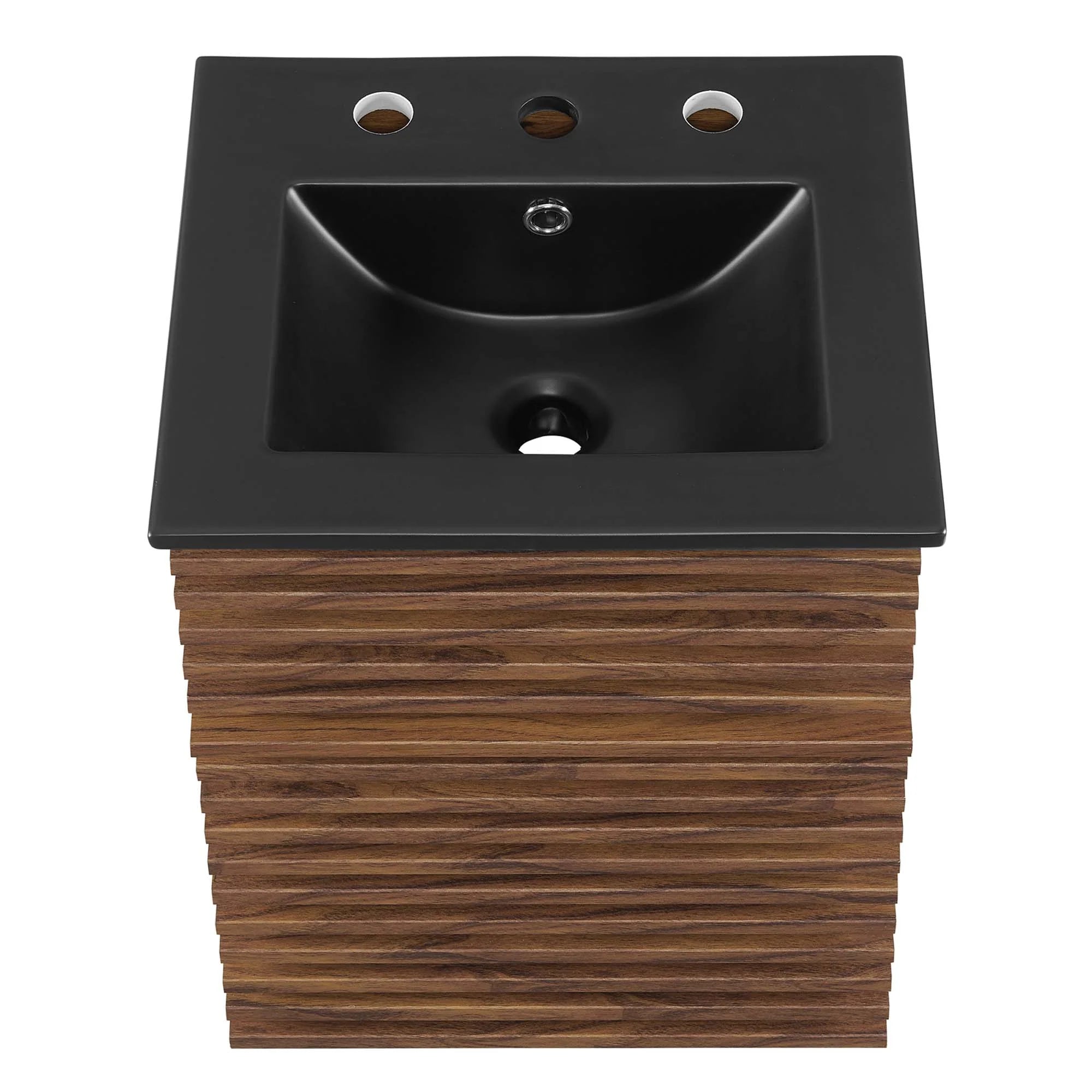 Render Wall-Mount Bathroom Vanity with Black Basin Included