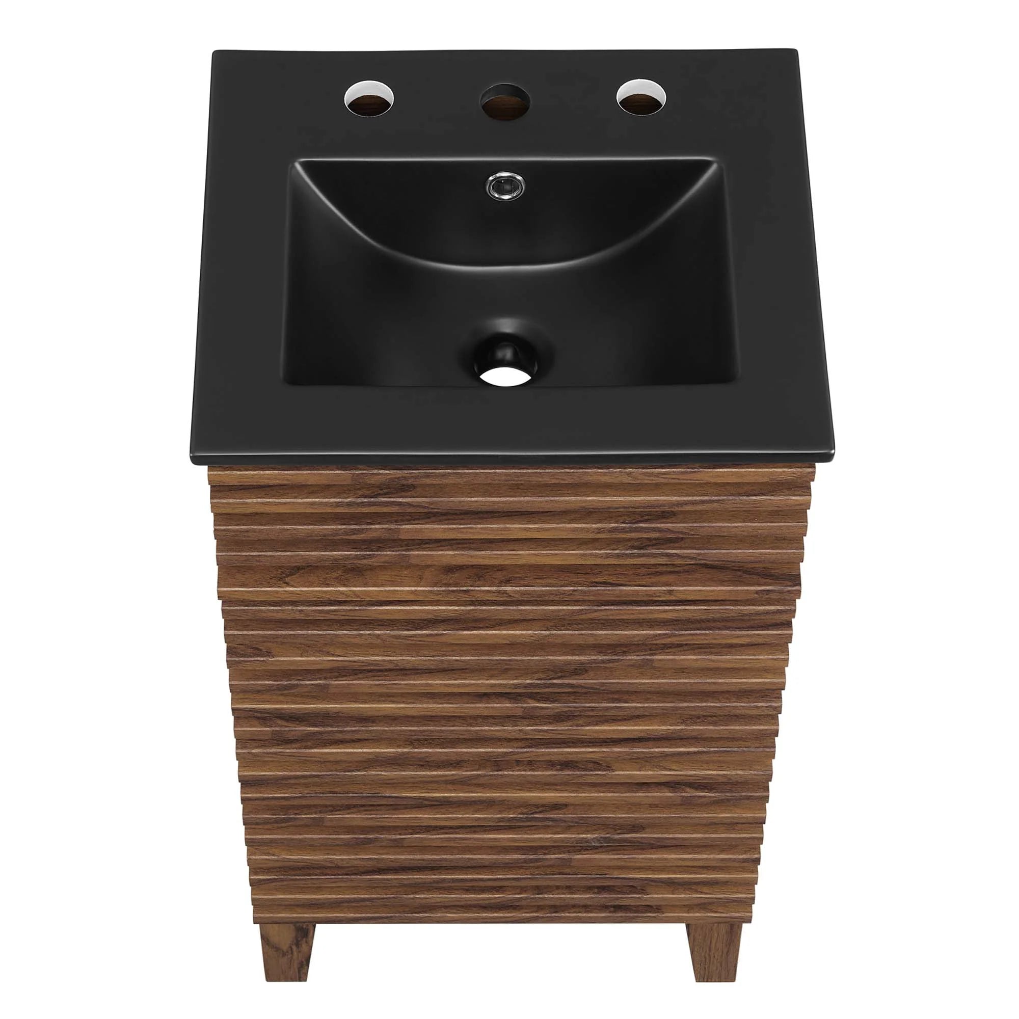 Meuble-lavabo de salle de bain avec vasque noire incluse