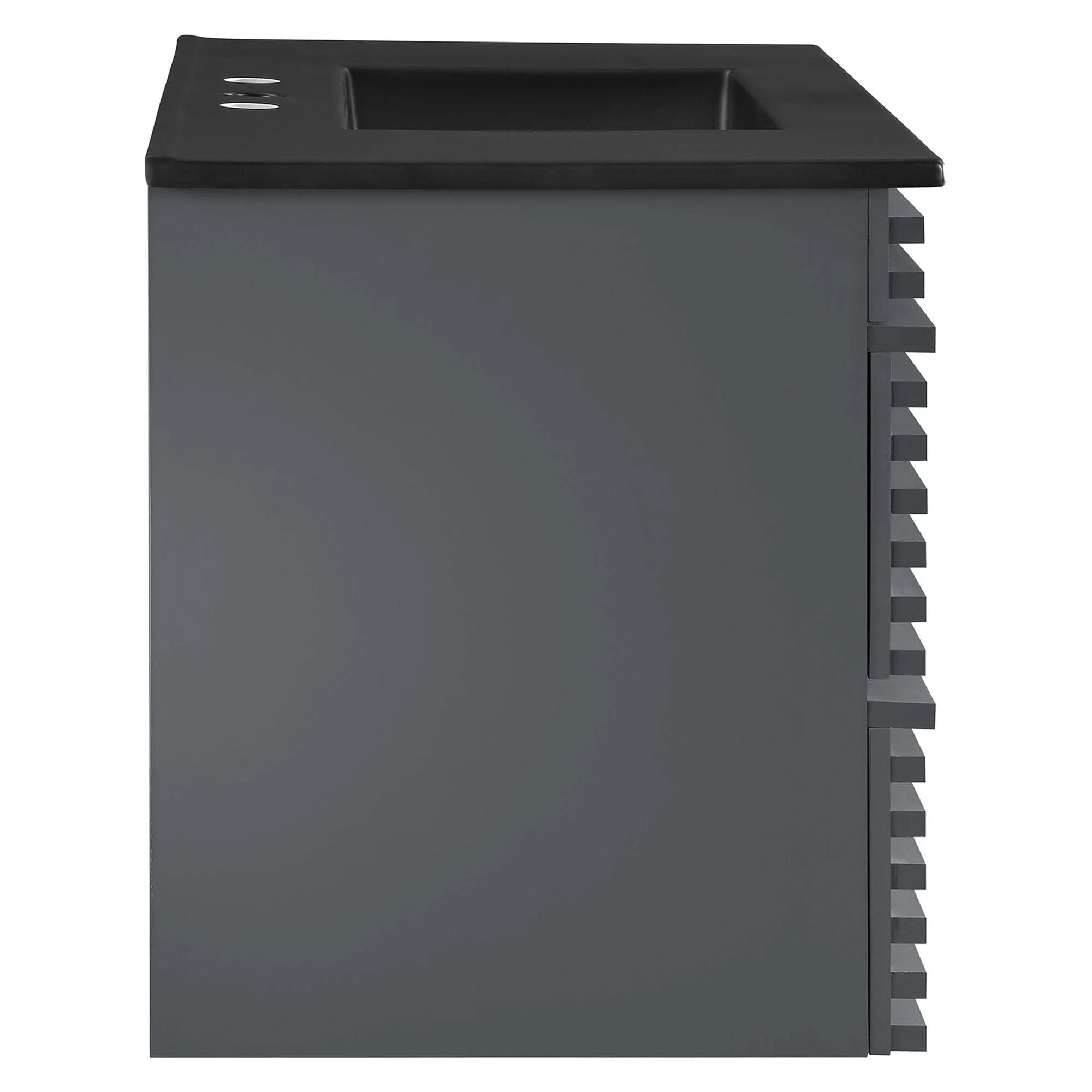 Render Wall-Mount Bathroom Vanity with Black Basin Included