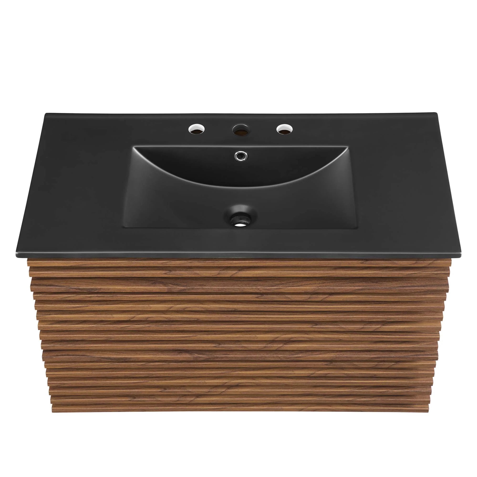 Render Wall-Mount Bathroom Vanity with Black Basin Included