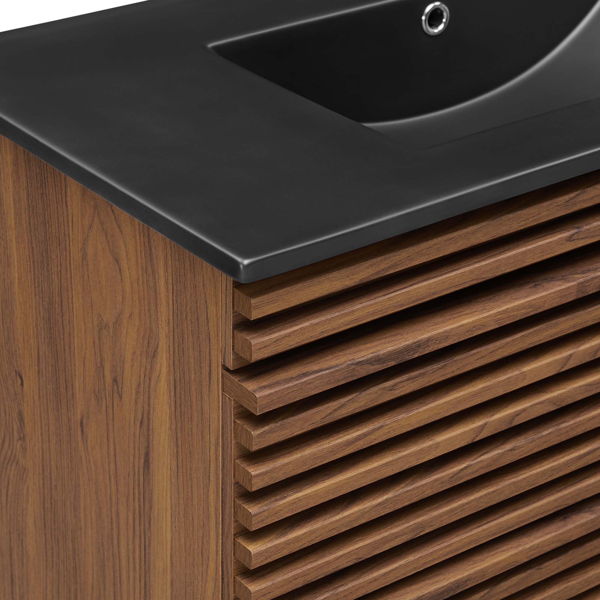 Render Wall-Mount Bathroom Vanity with Black Basin Included