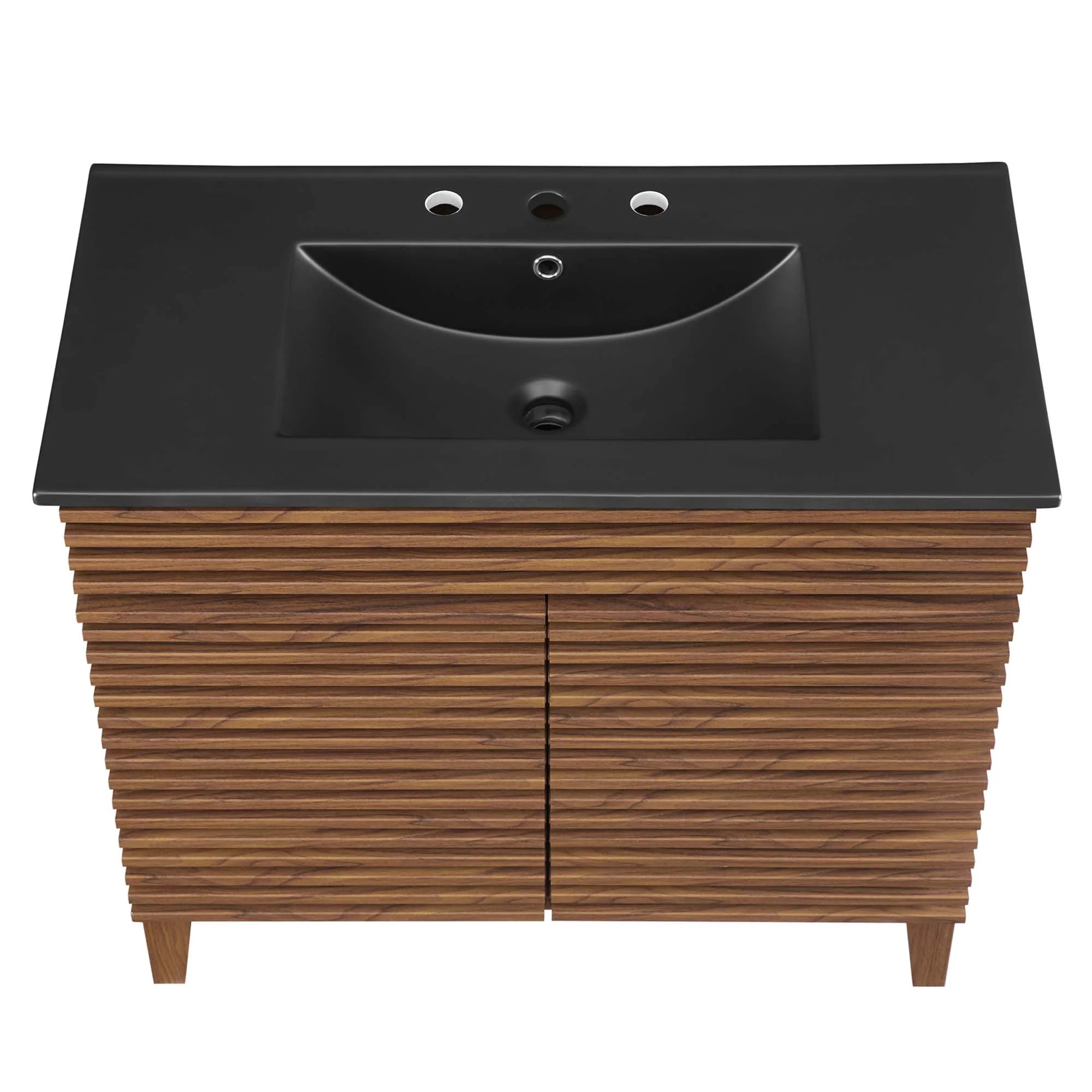 Render Bathroom Vanity with Black Basin Included