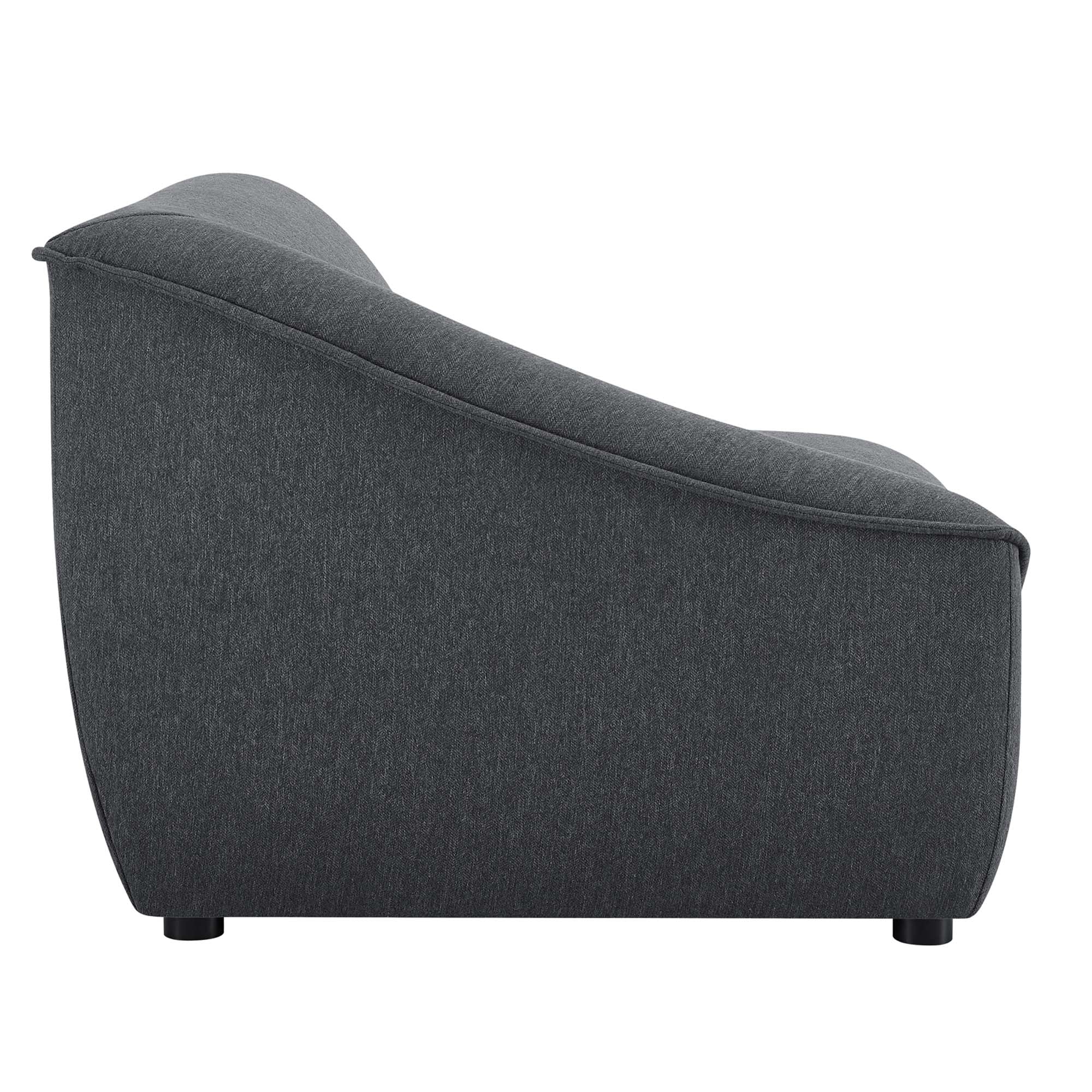 Chaise sans accoudoirs rembourrée en duvet Commix