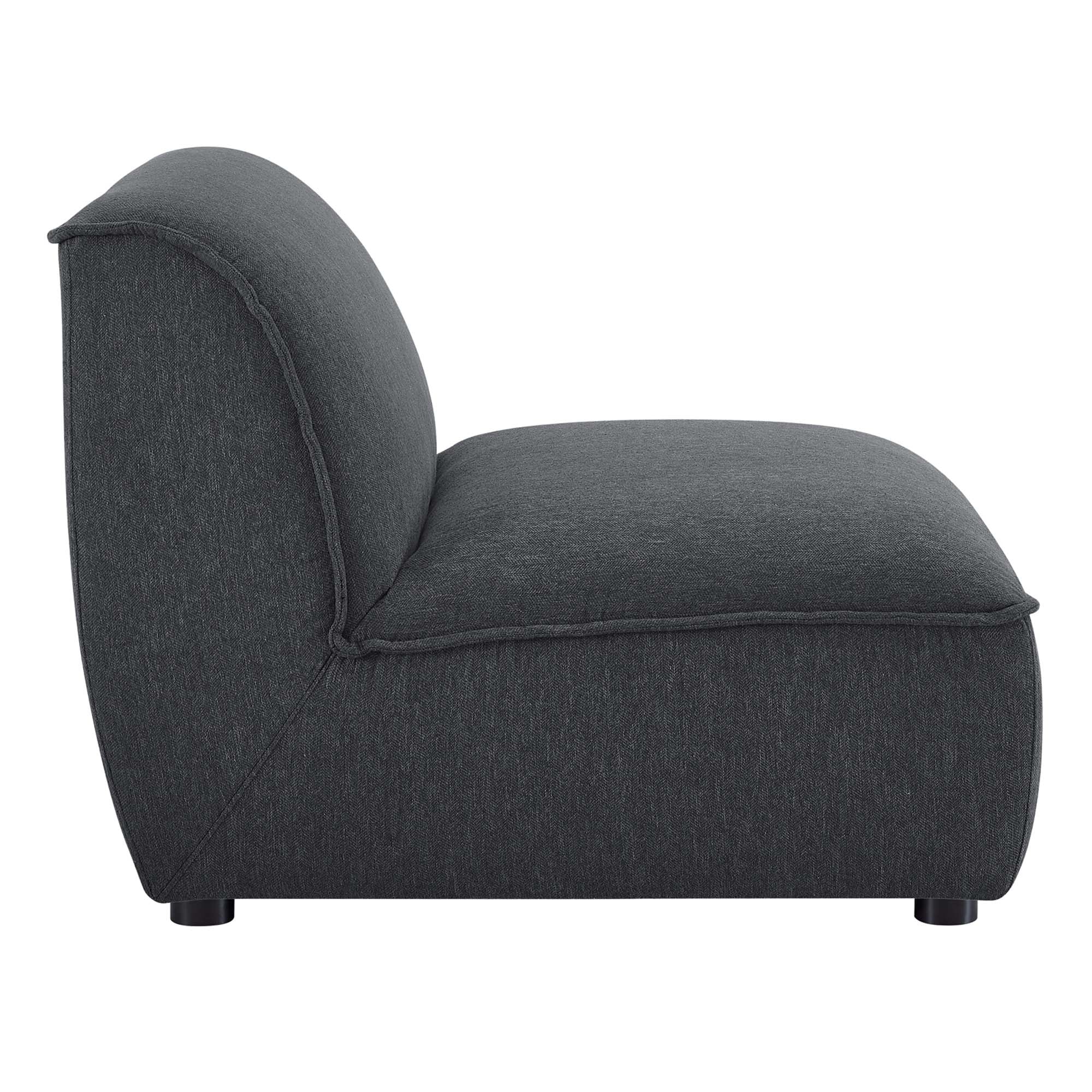 Chaise sans accoudoirs rembourrée en duvet Commix