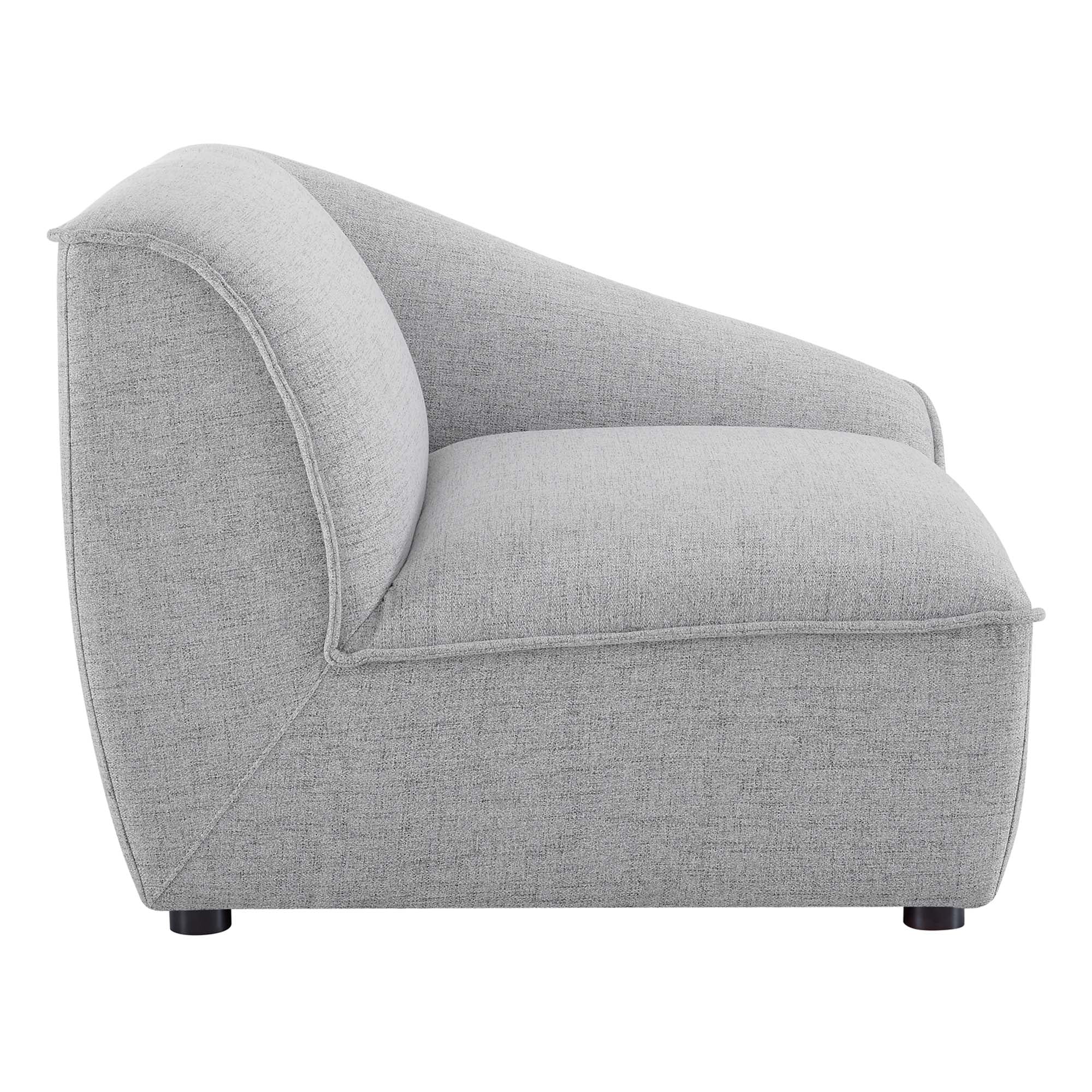 Chaise sans accoudoirs rembourrée en duvet Commix