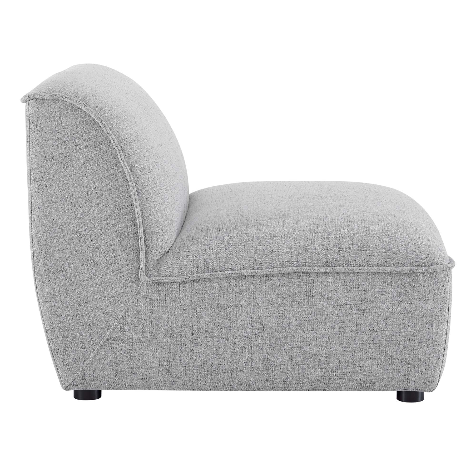 Chaise sans accoudoirs rembourrée en duvet Commix