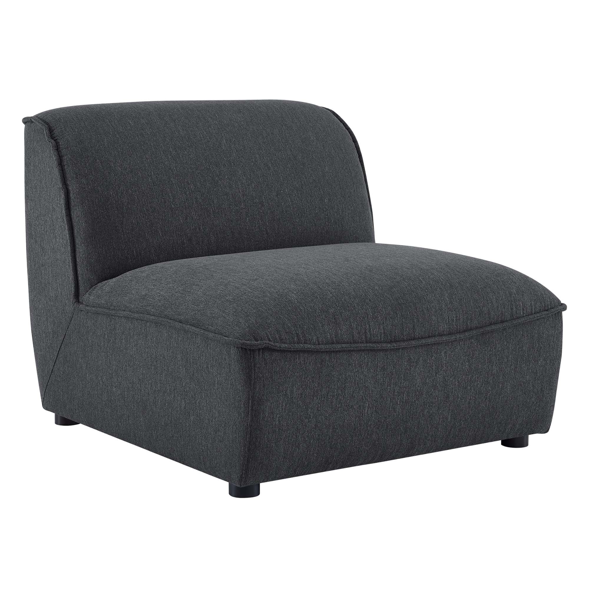 Chaise sans accoudoirs rembourrée en duvet Commix