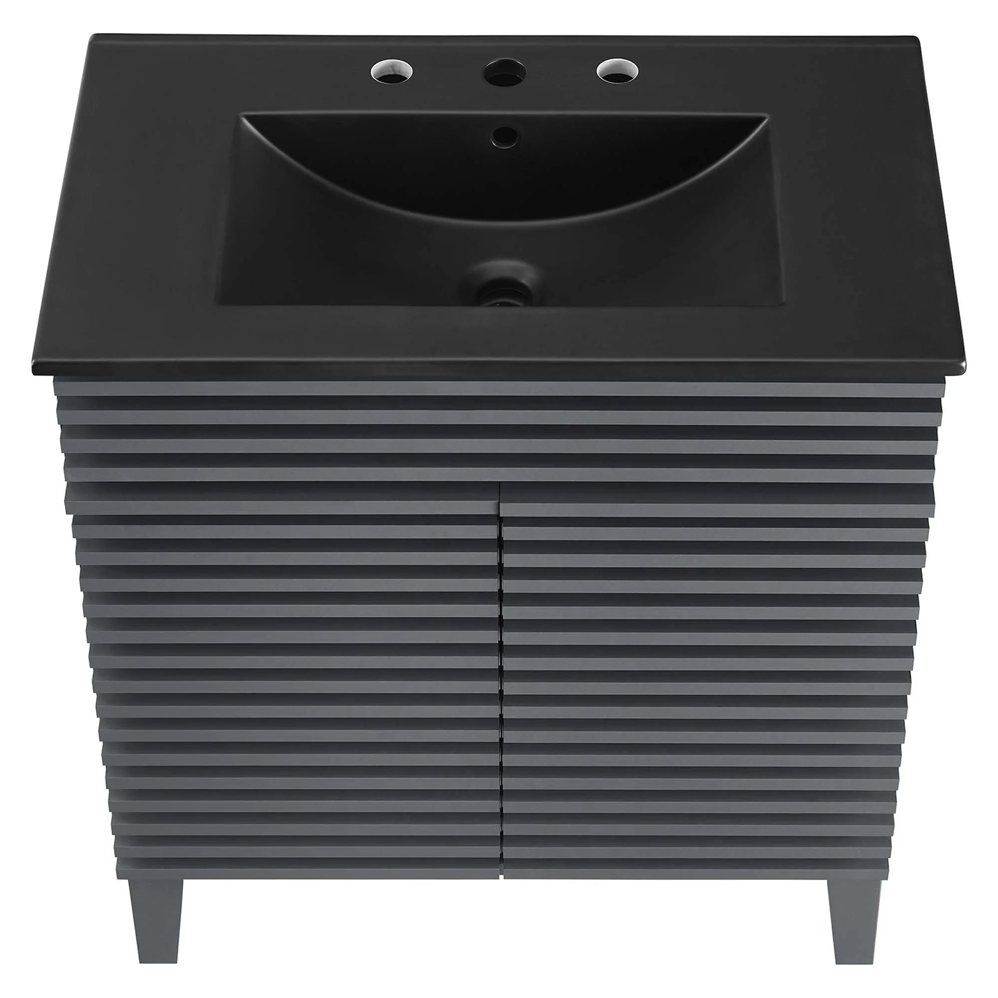 Render Bathroom Vanity with Black Basin Included