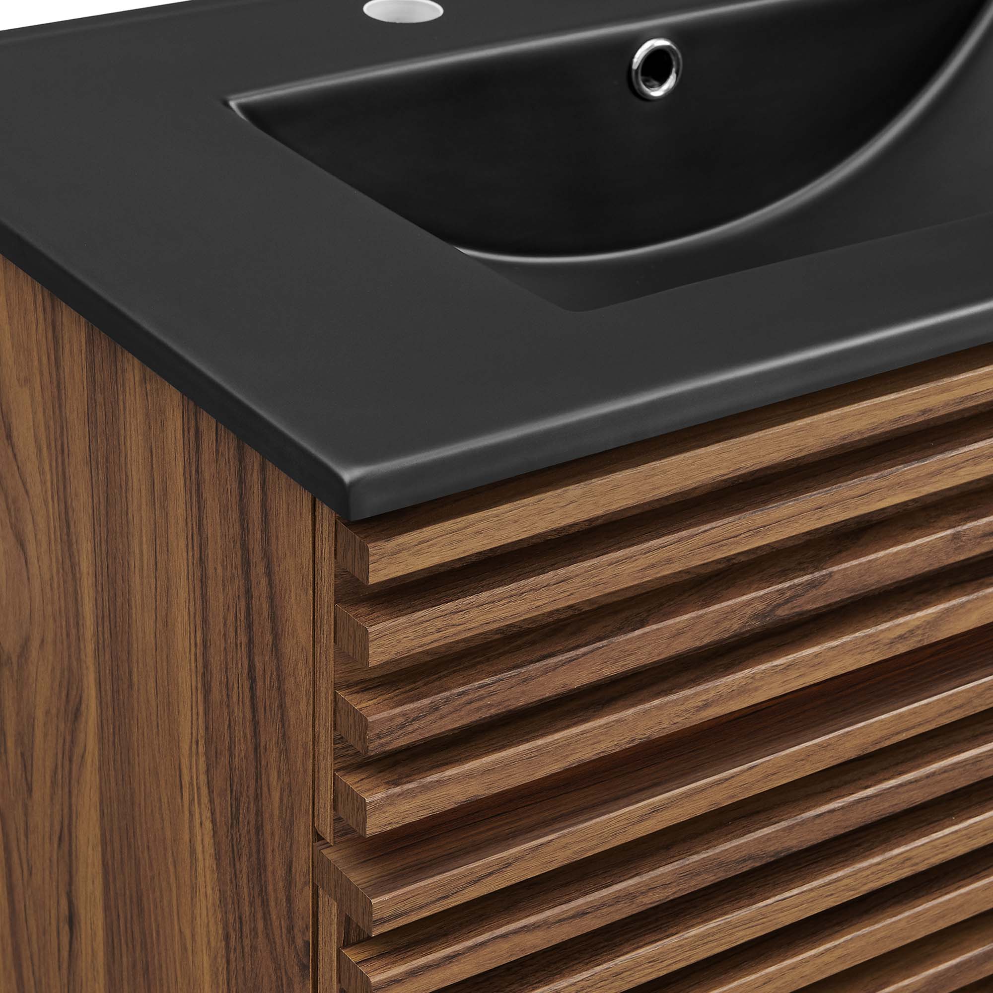 Render Bathroom Vanity with Black Basin Included