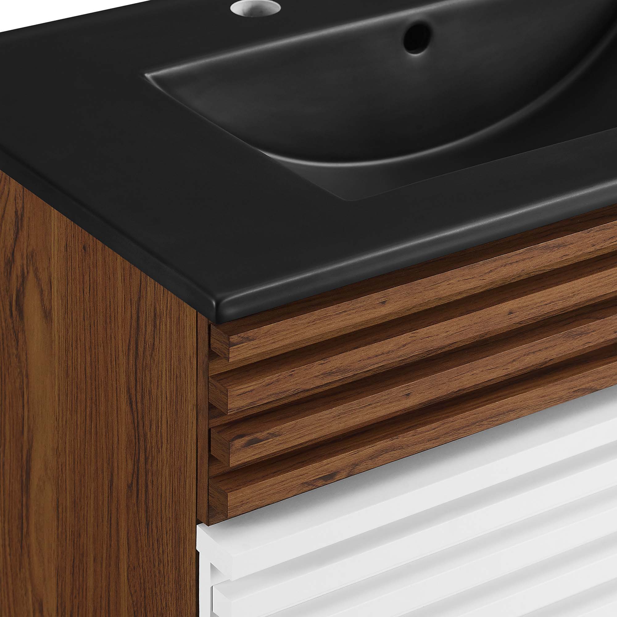 Render Bathroom Vanity with Black Basin Included